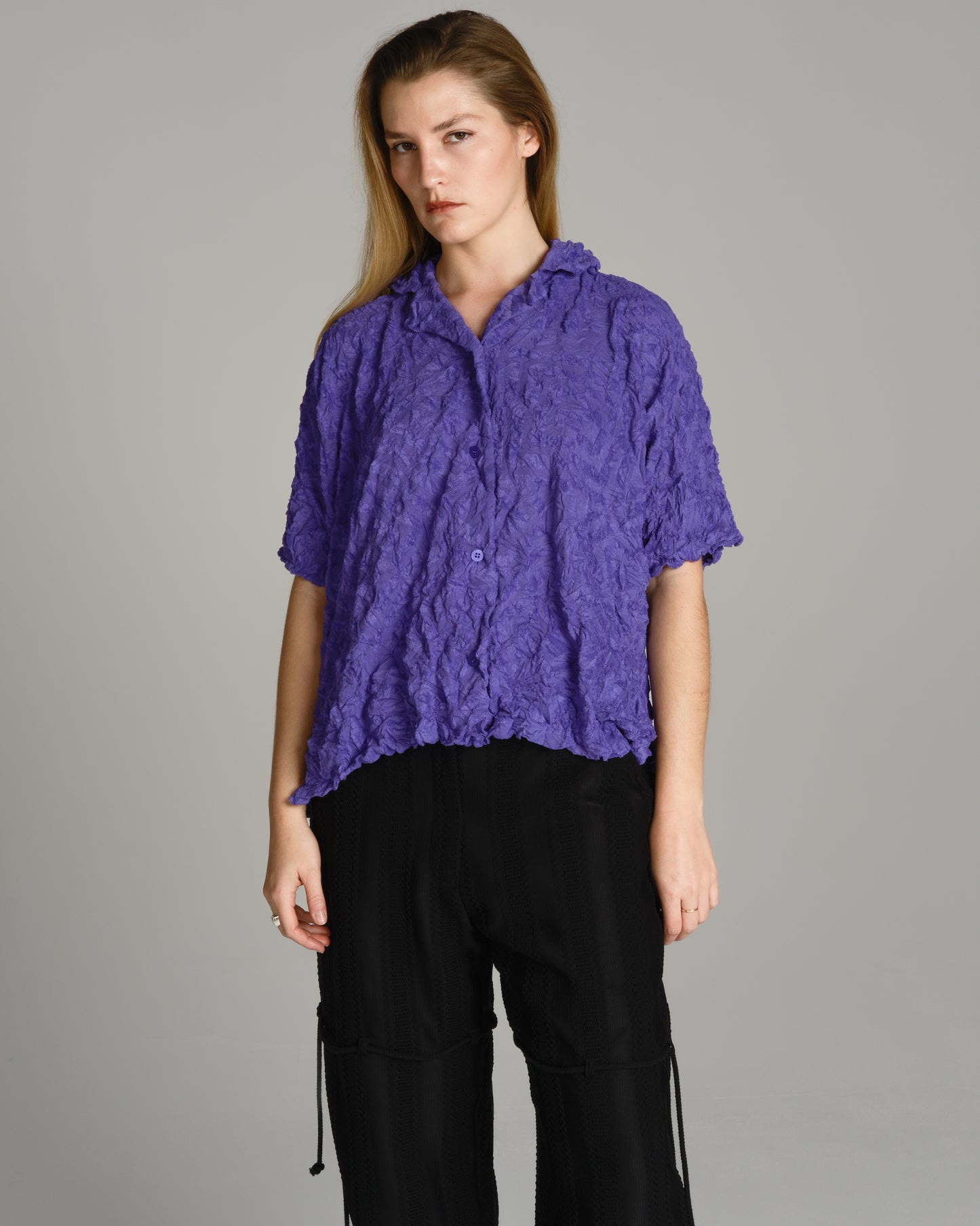 Violet Geometric Farm Pile Meringue Top