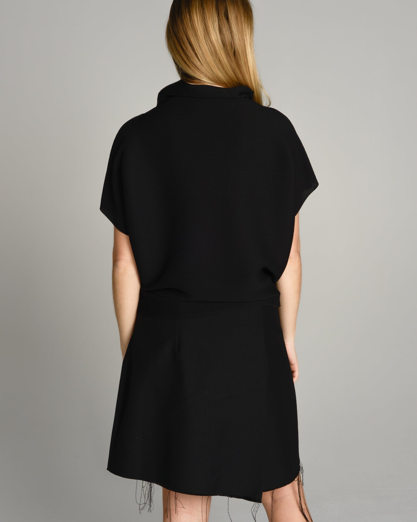 Black High Neck Dolman Stretch Top