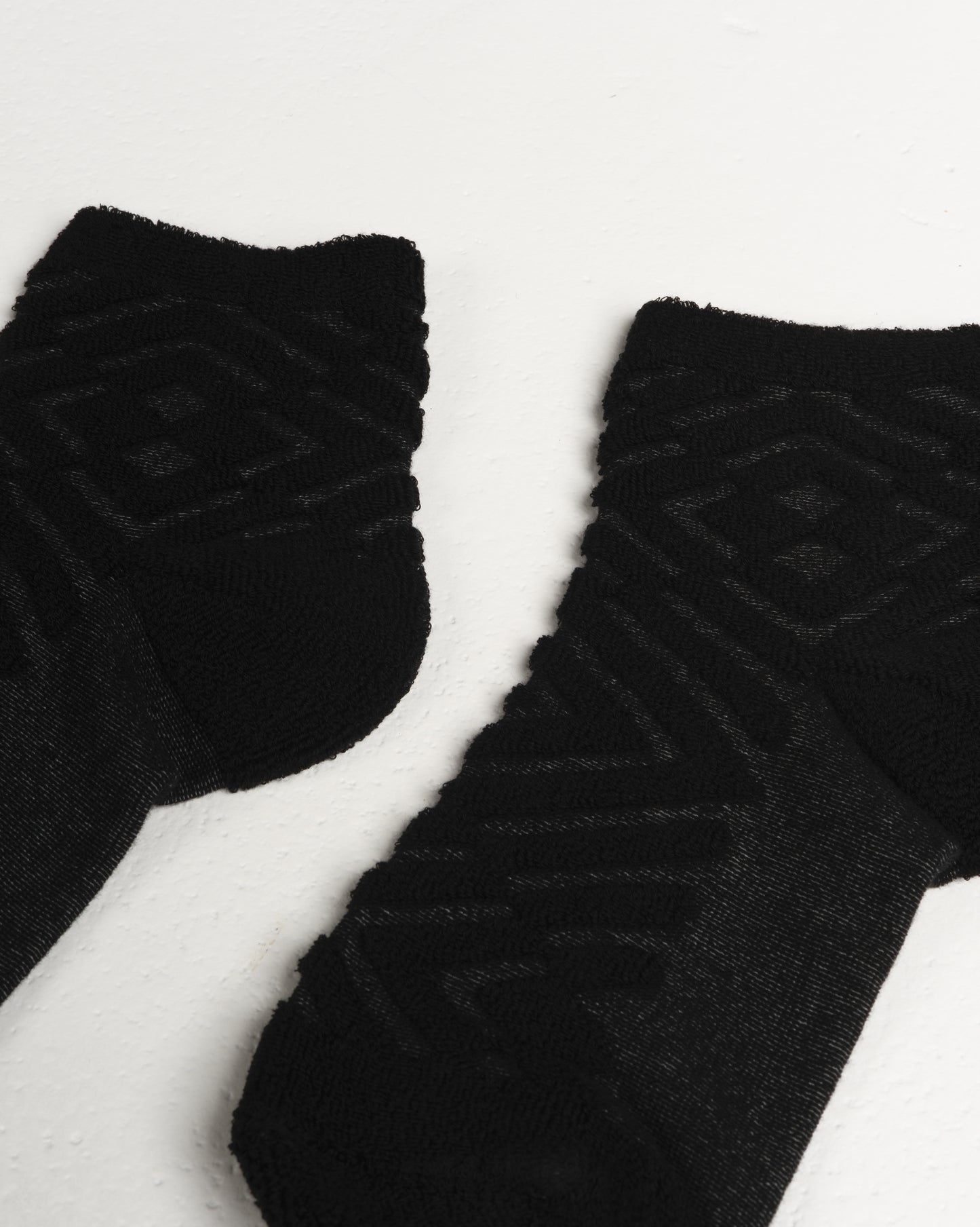 Black Geometric Farm Socks