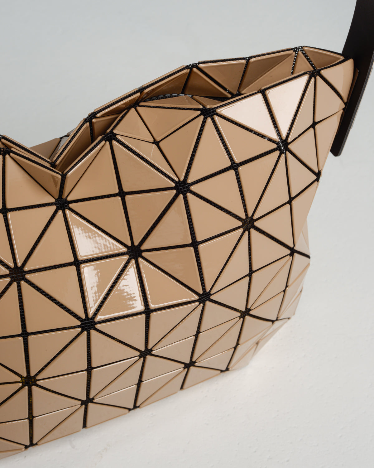 Beige Baguette Handbag