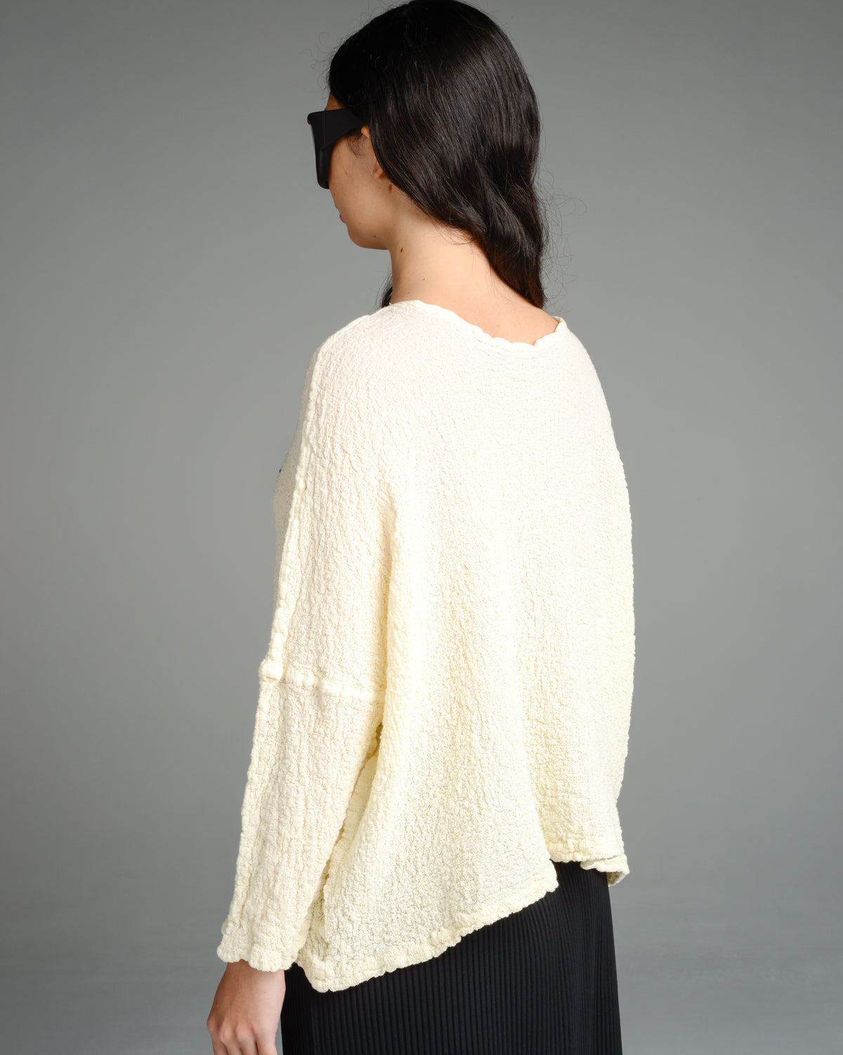 Off White Cauliflower Long Sleeve Top