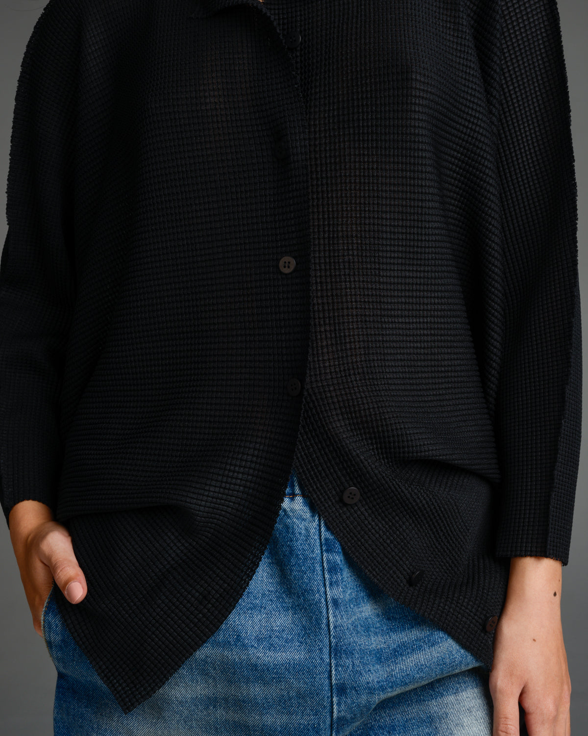 Black Dolman Knit Cardigan