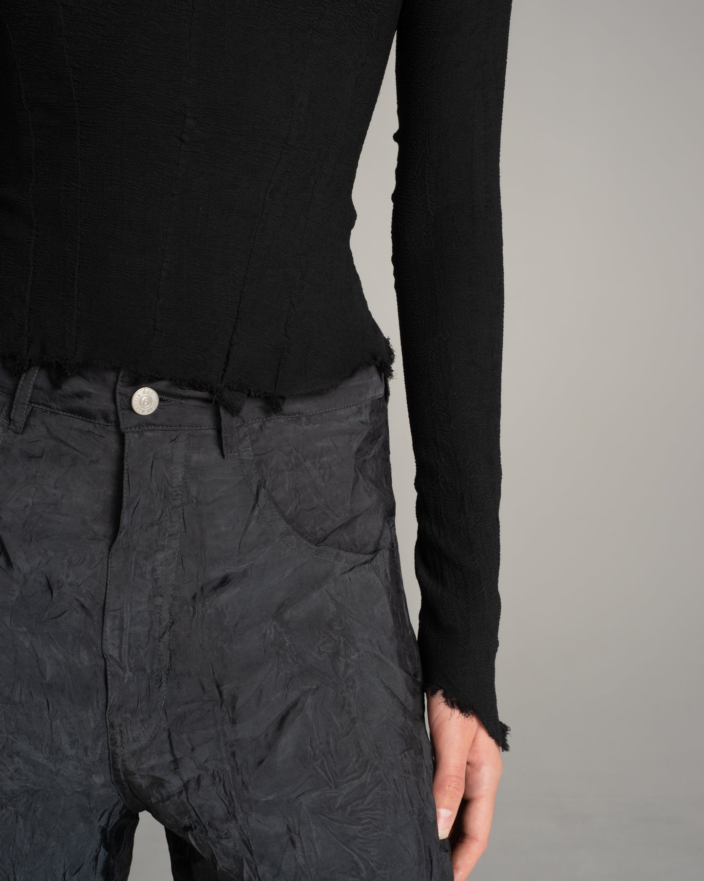 Noir Stretch Longsleeve Top