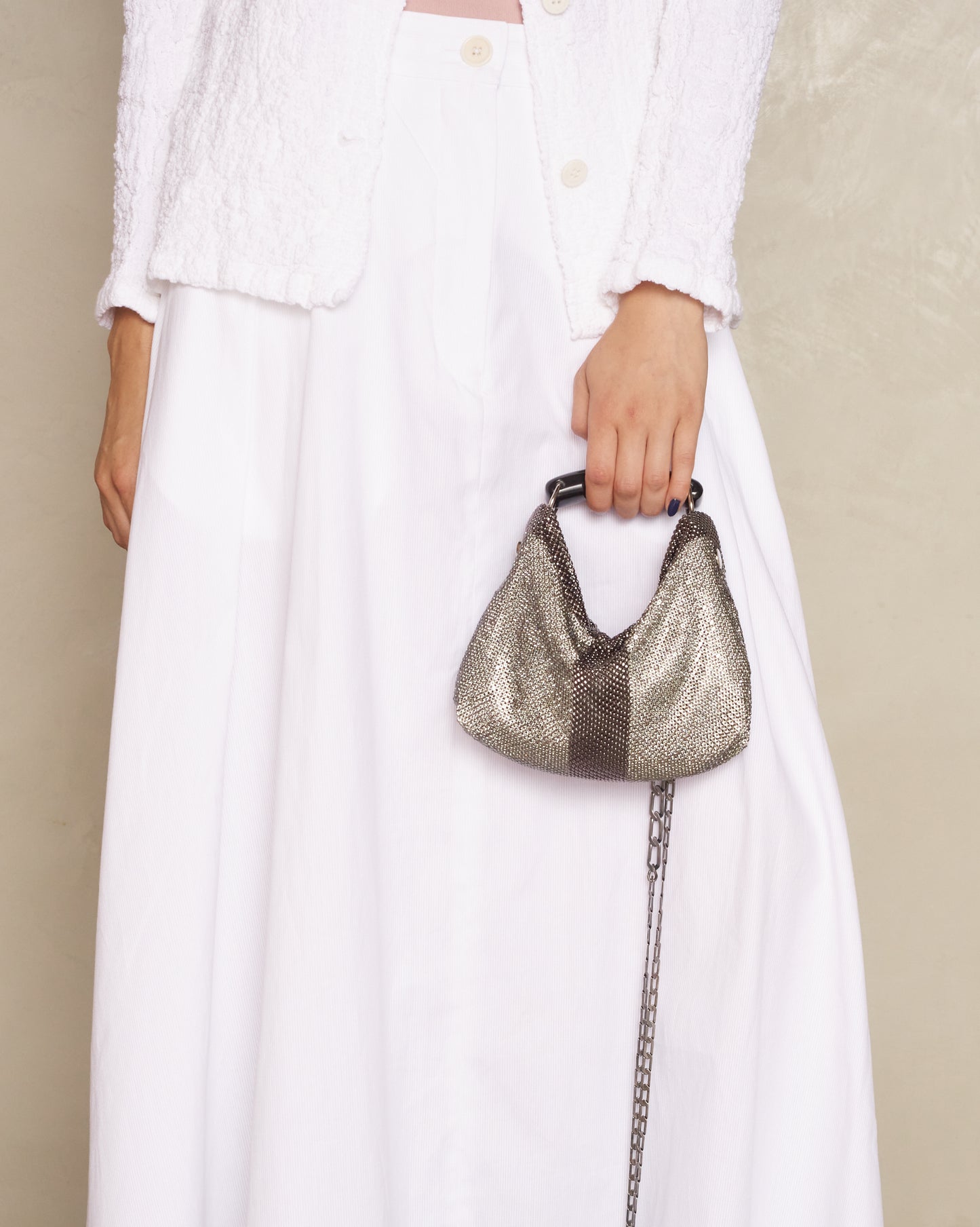 She Swarovski Crystal Chain and Horn Gala Bag