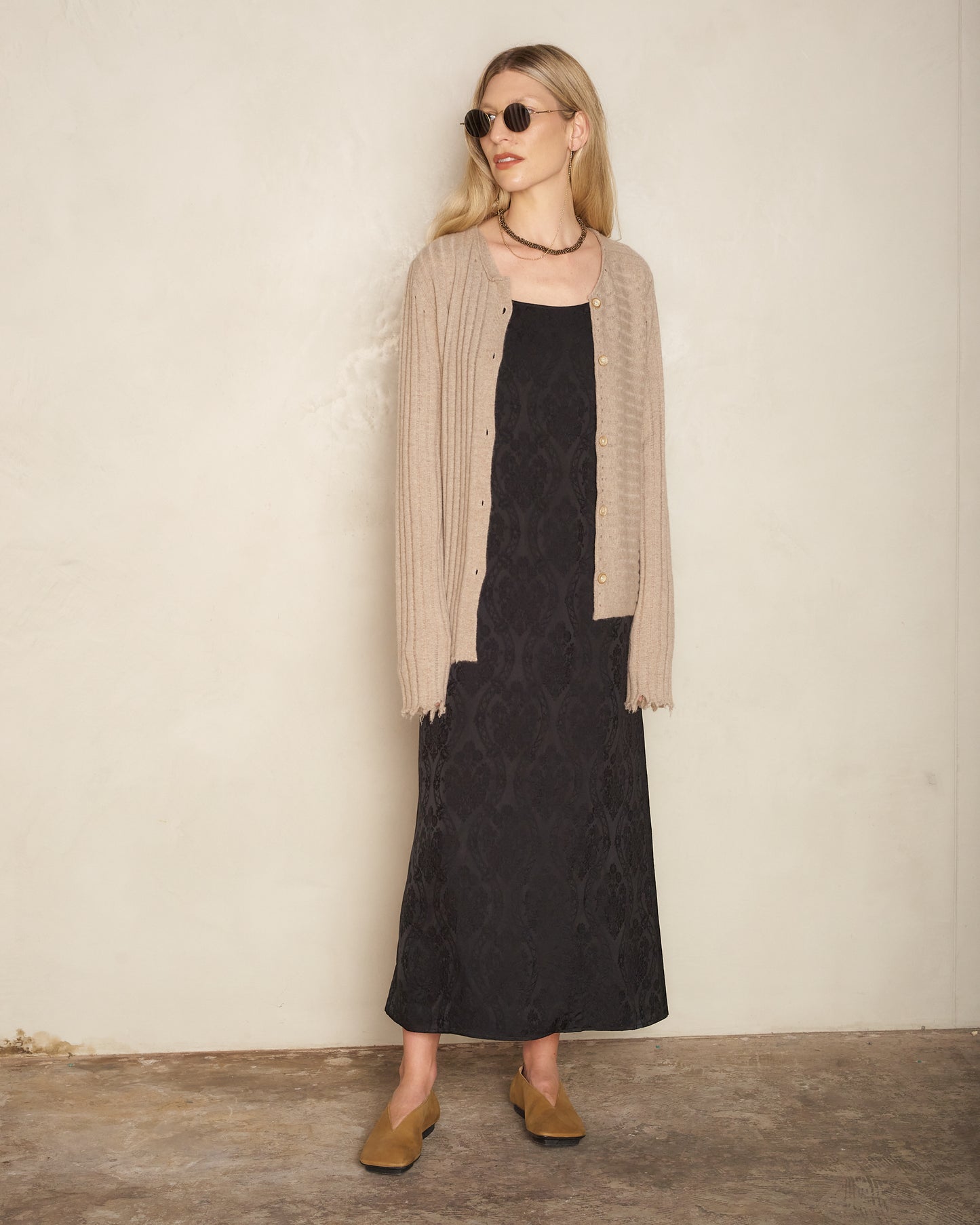 Tan Asymmetric Cardigan