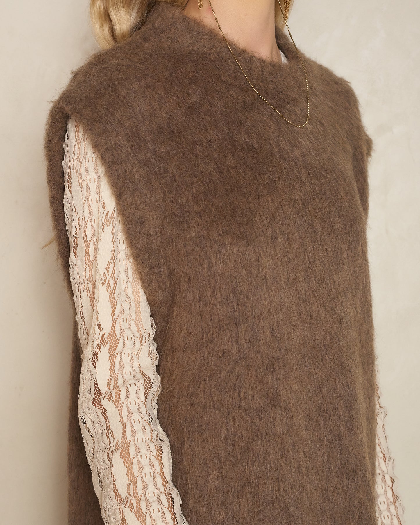Brown Round Neck Jumper