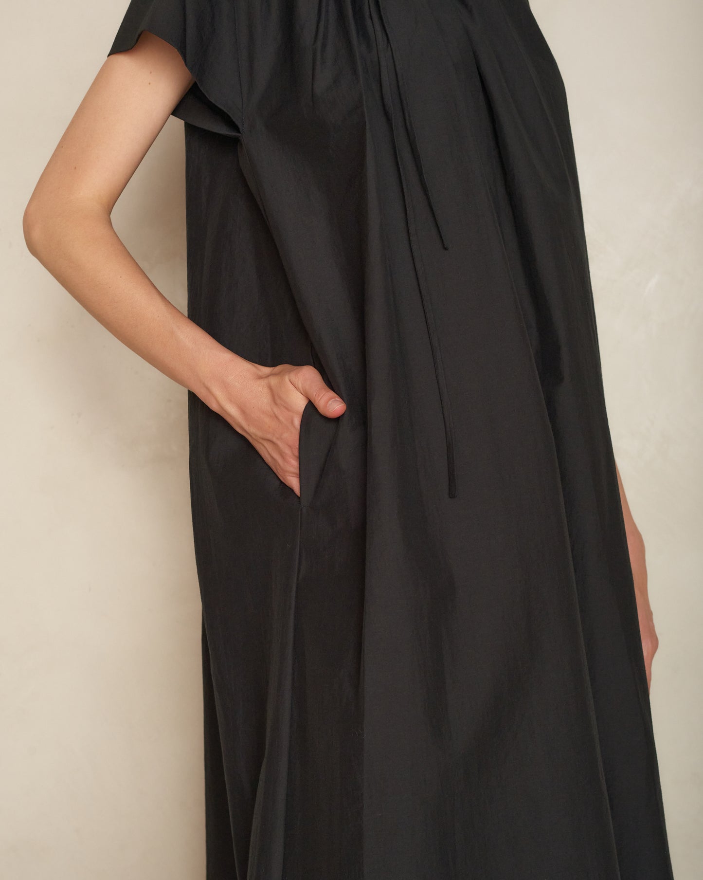 Black Demino Sleeveless Dress