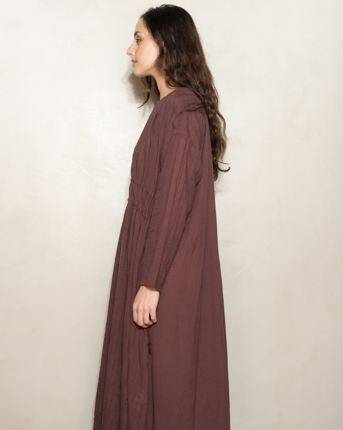 Rose Botanical Dye Gathered Dress