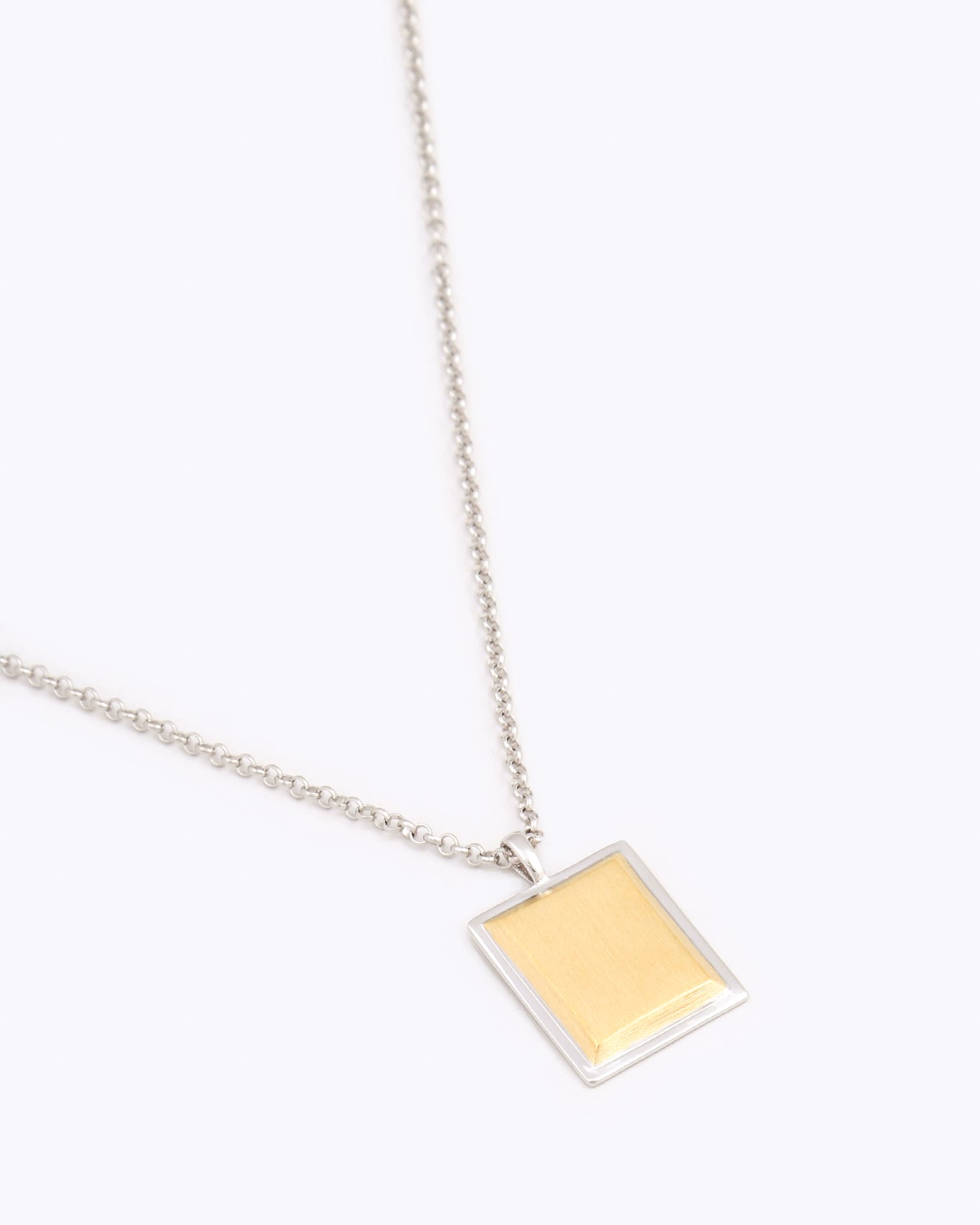 Silver and Gold Sigil Box Necklace