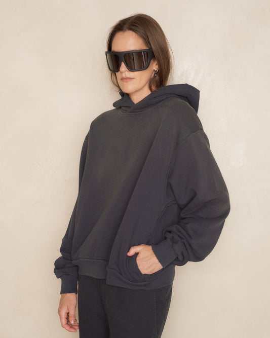 Black Hooded Stockholm Sweater