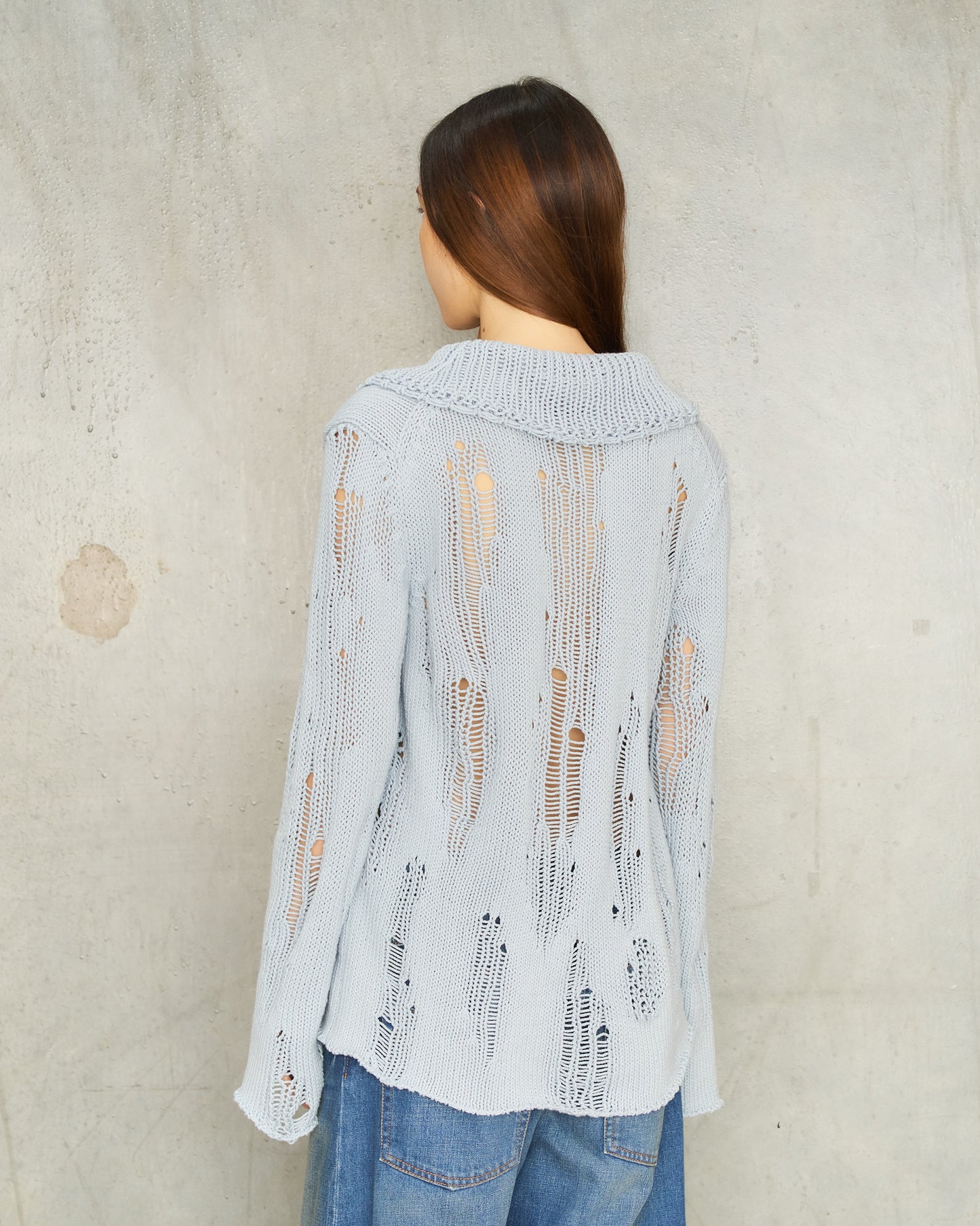 Light Blue Knit Cardigan