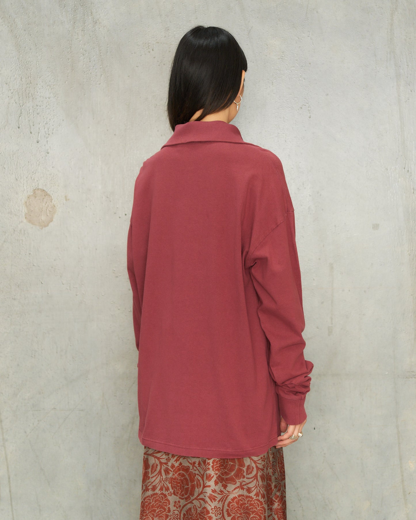 Maroon Zip Logo Sweater