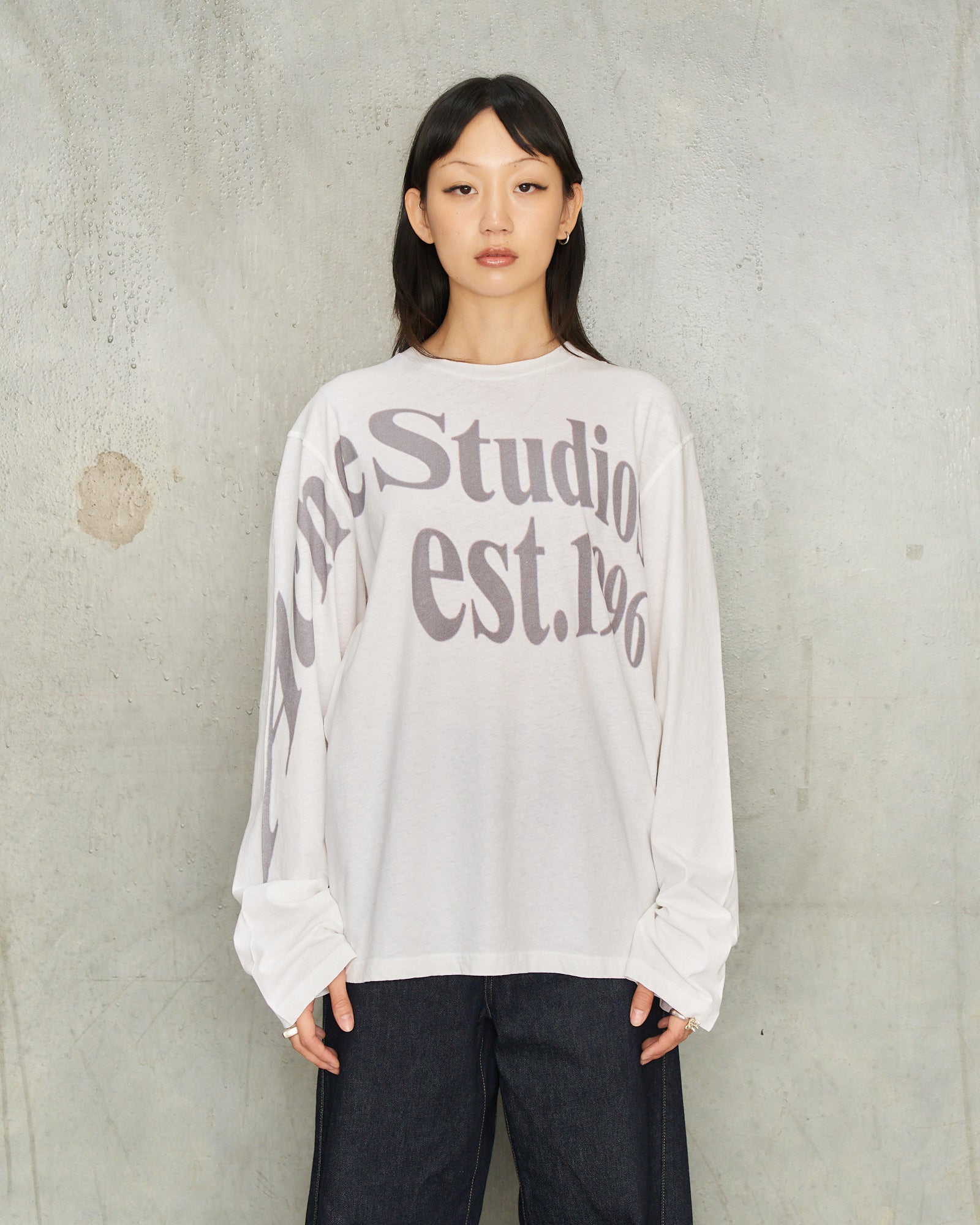 Acne Studios Off-White Digital Print T-Shirt White AL0512