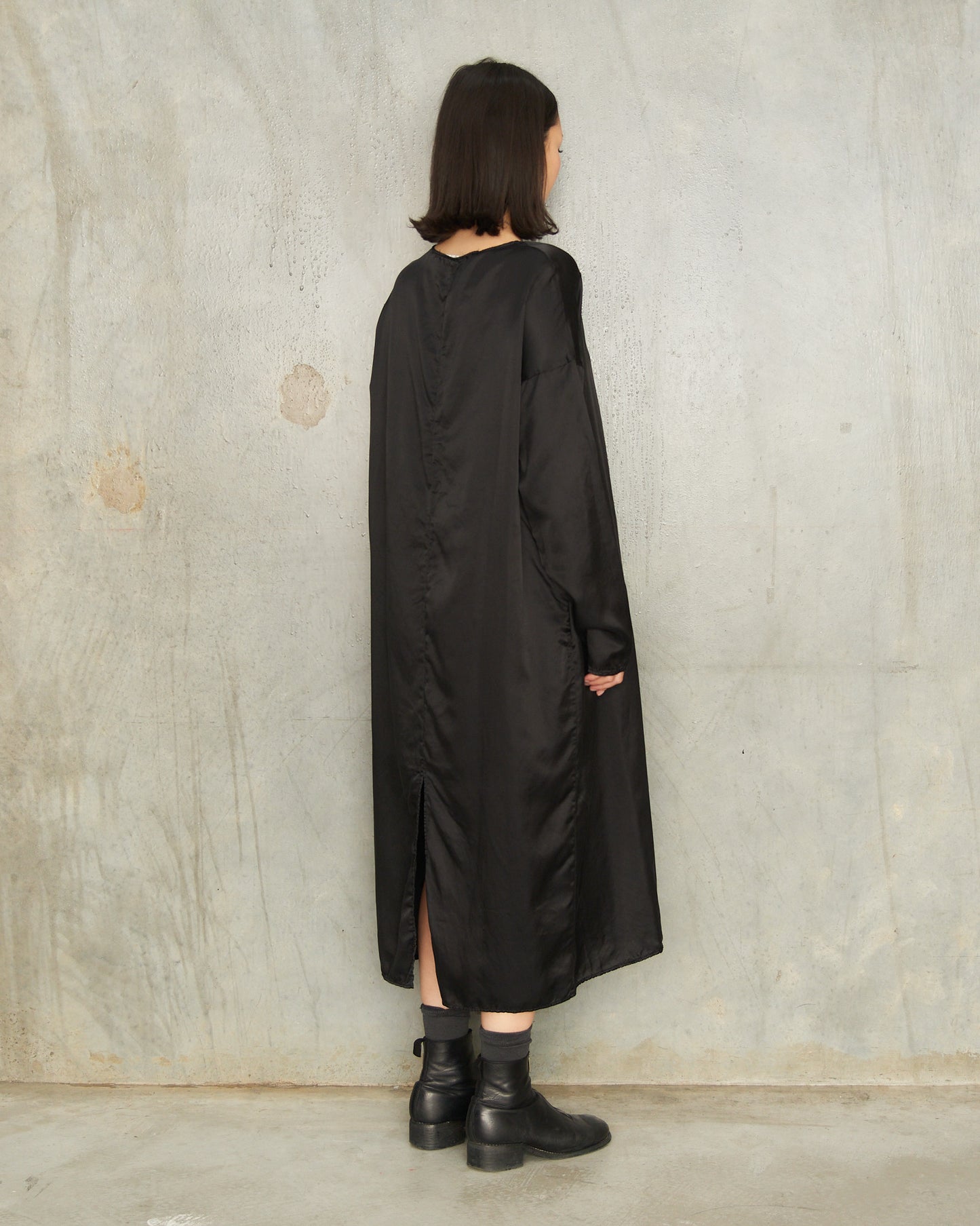 Black Silk T Dress