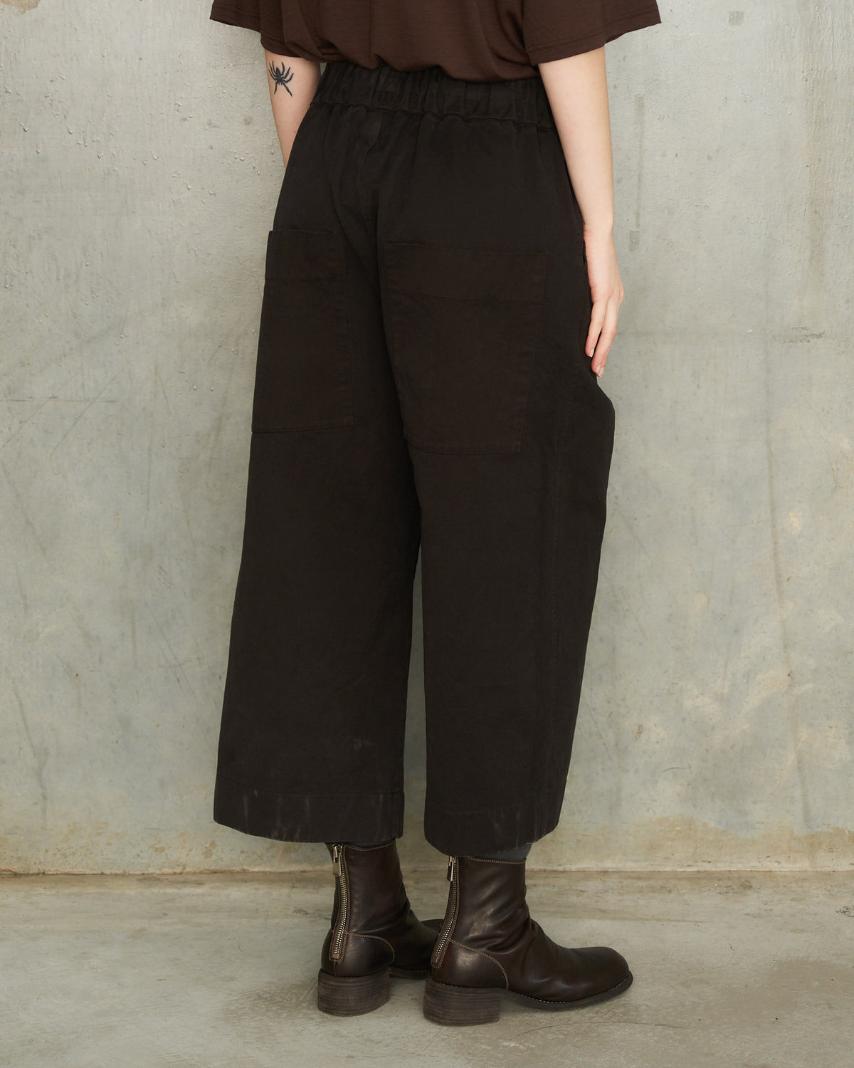 Chocolate Wide Cropped Trousers