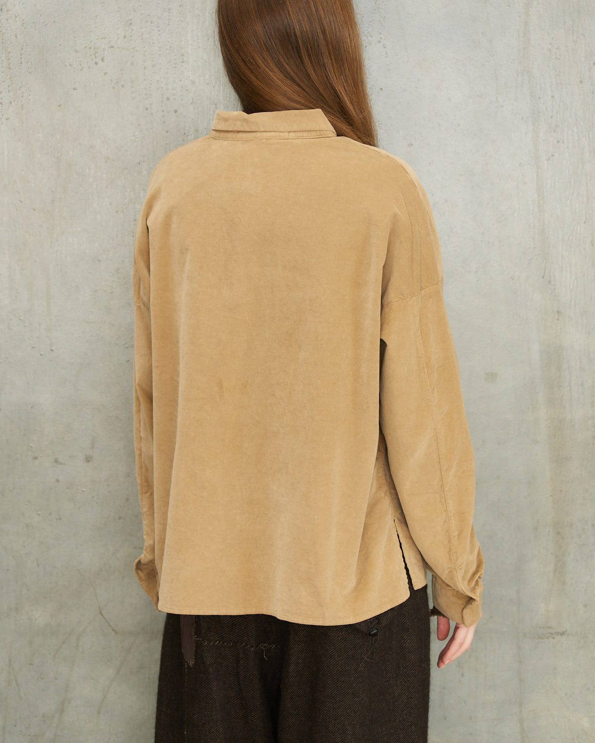 Honey Velvet Short Collared Shirt