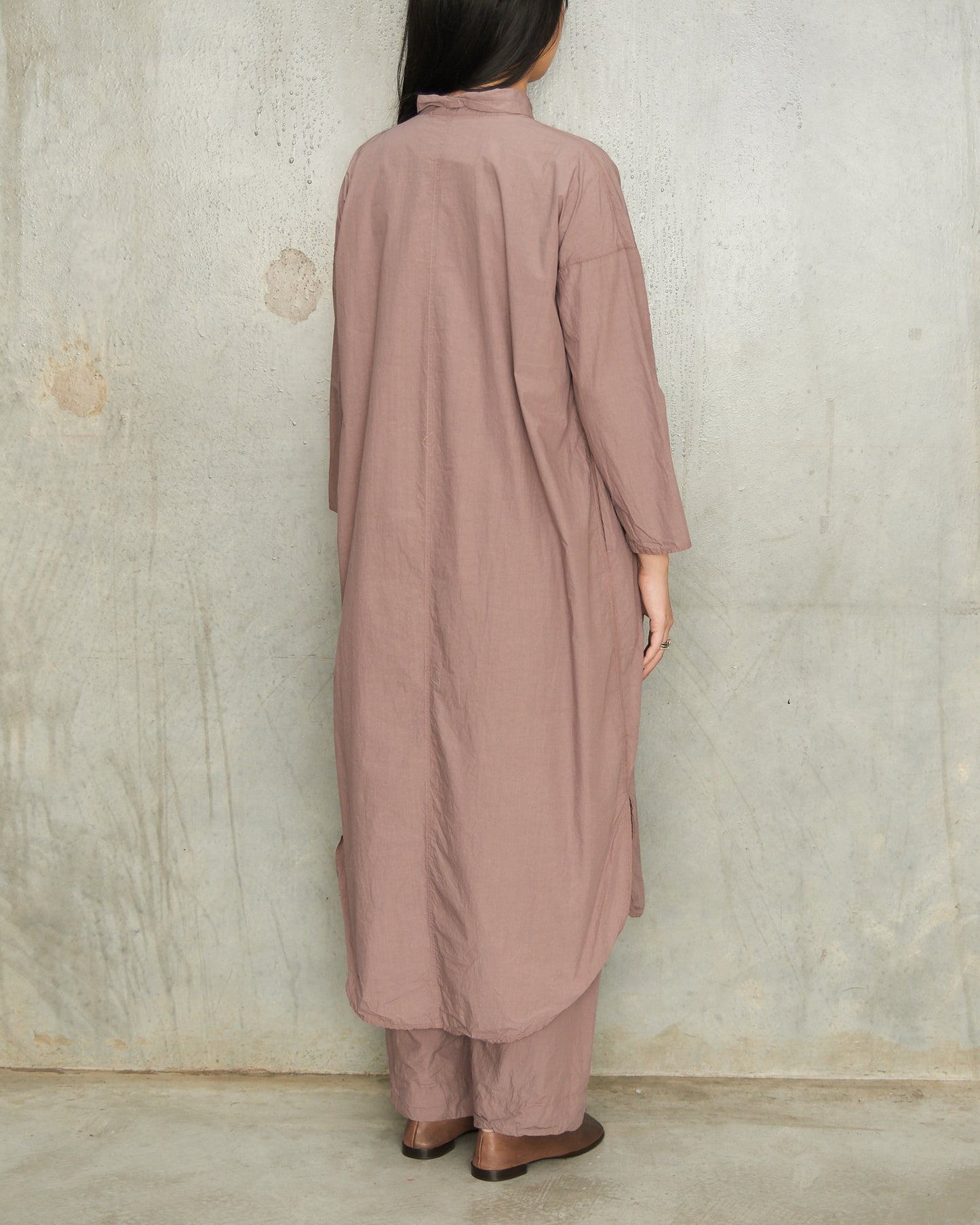 Mauve Long Shirt Dress