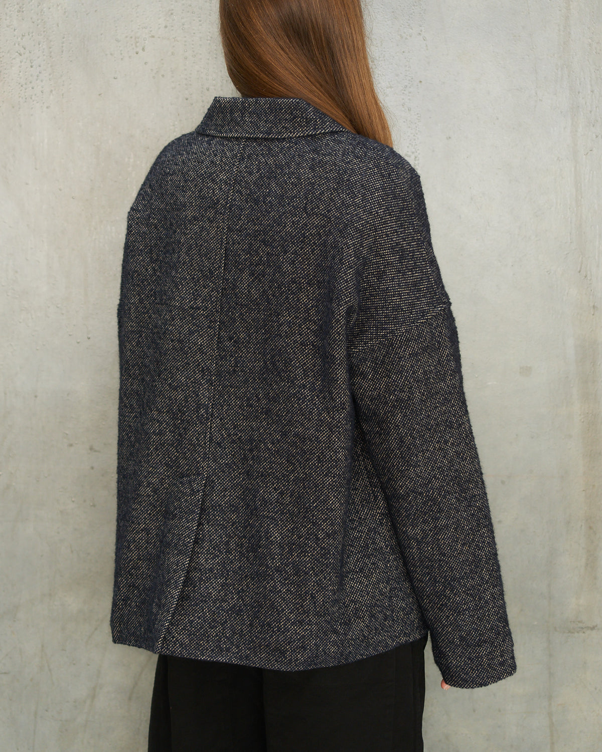 Navy Tweed Unisex Blazer