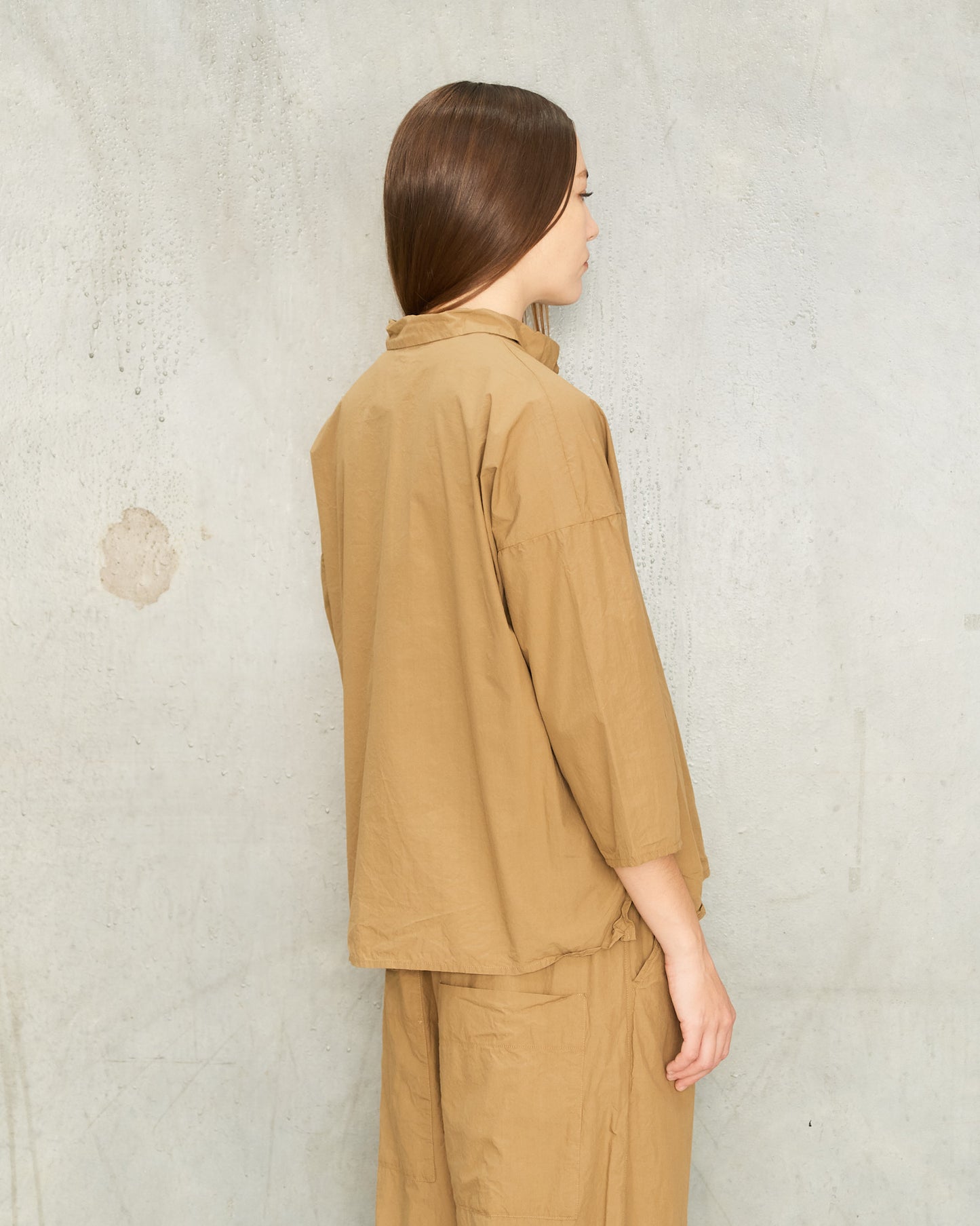 Tan Mid Sleeve Shirt