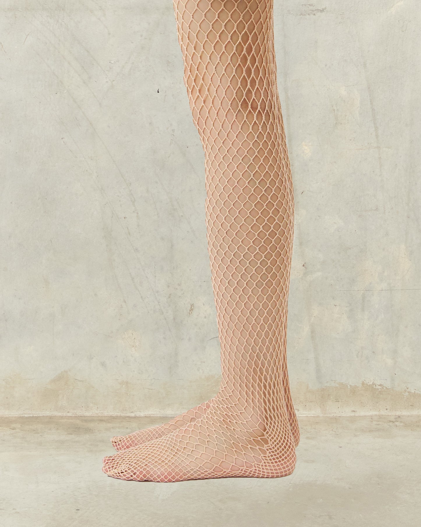 Beige Fishnet Tights