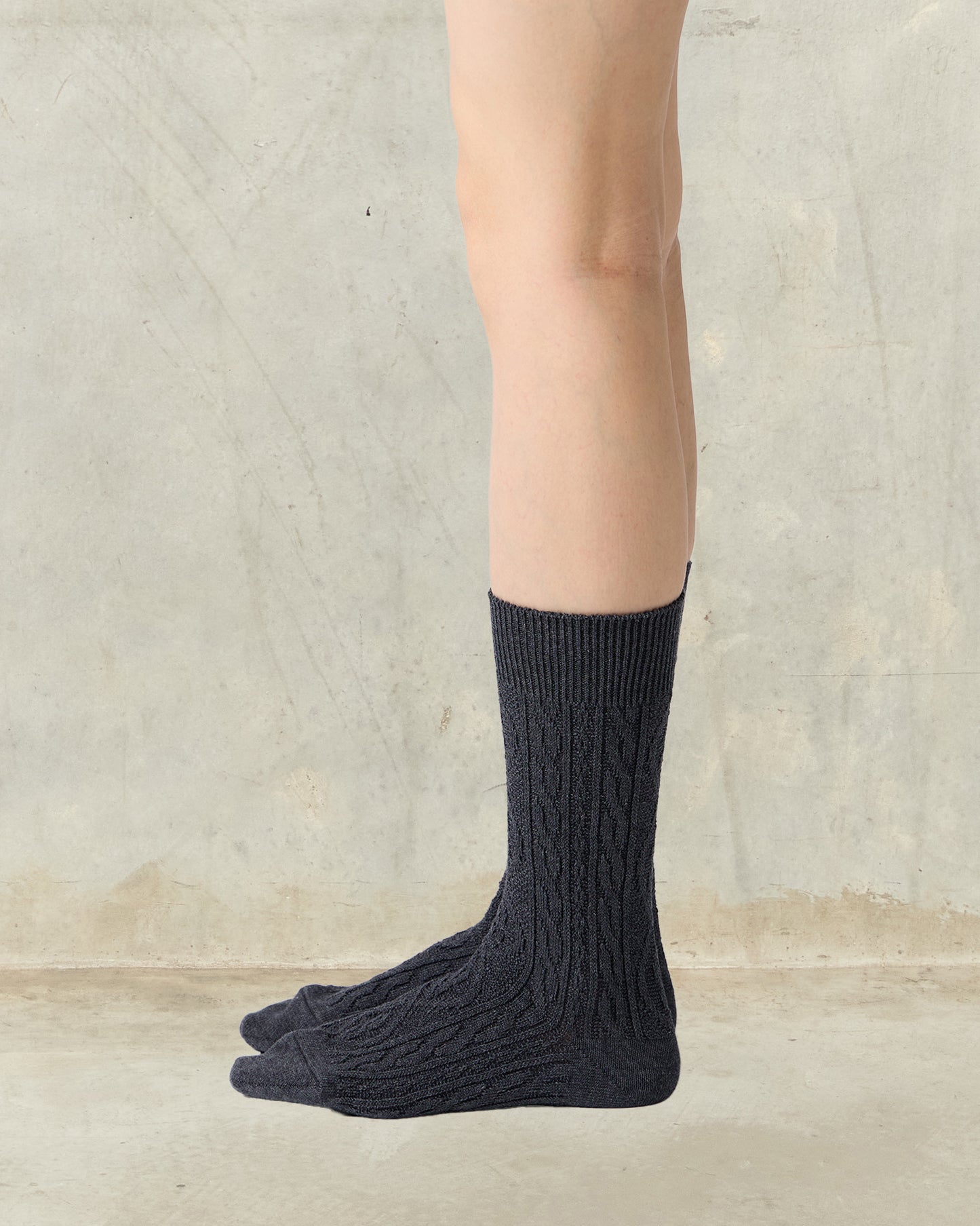 Charcoal Cable Socks