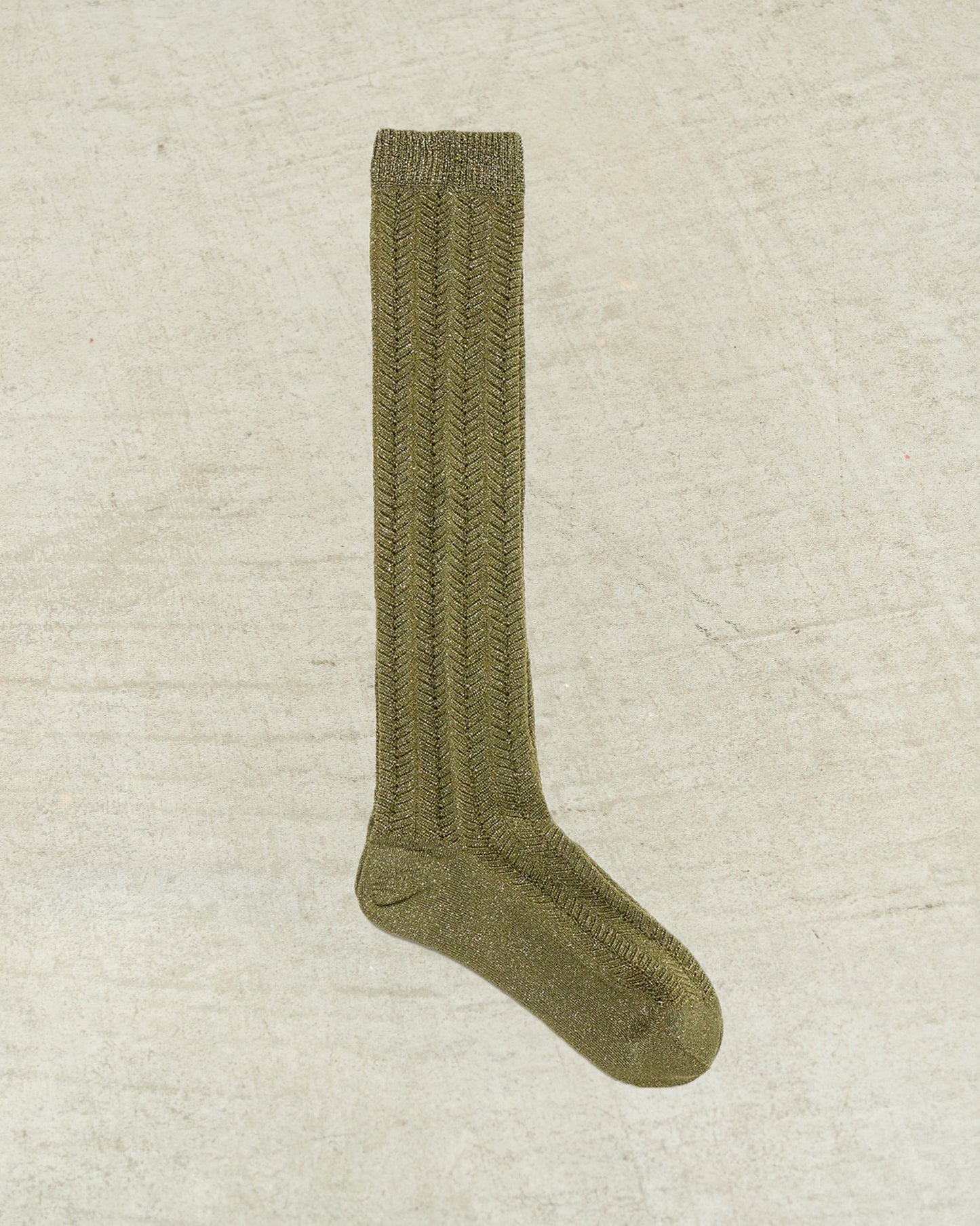 Leaf Green Herringbone Socks