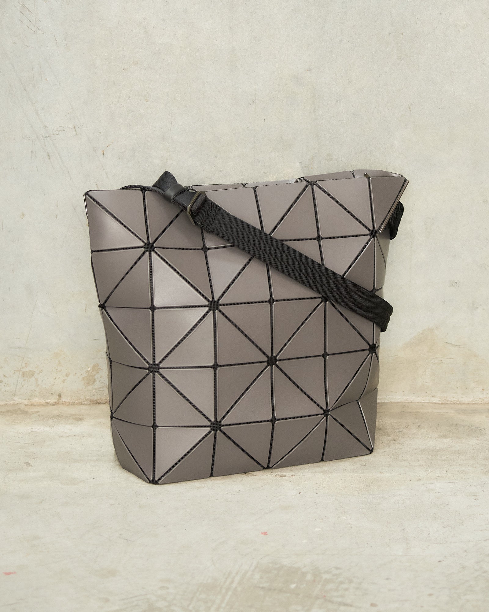 Bao Bao Charcoal Grey Blocky Shoulder Bag Grey BB58AG491