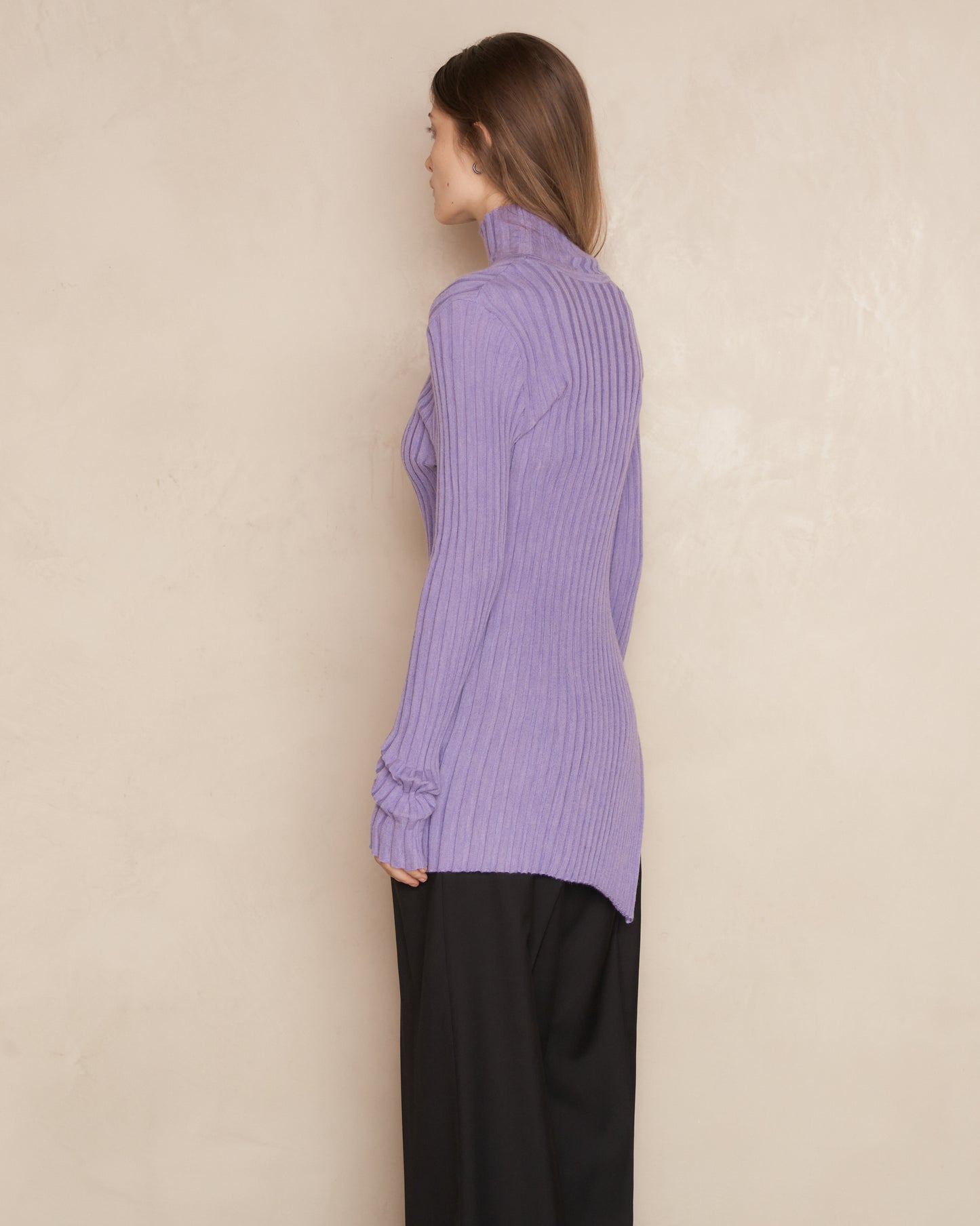 Purple Kwool Asymmetrical Top