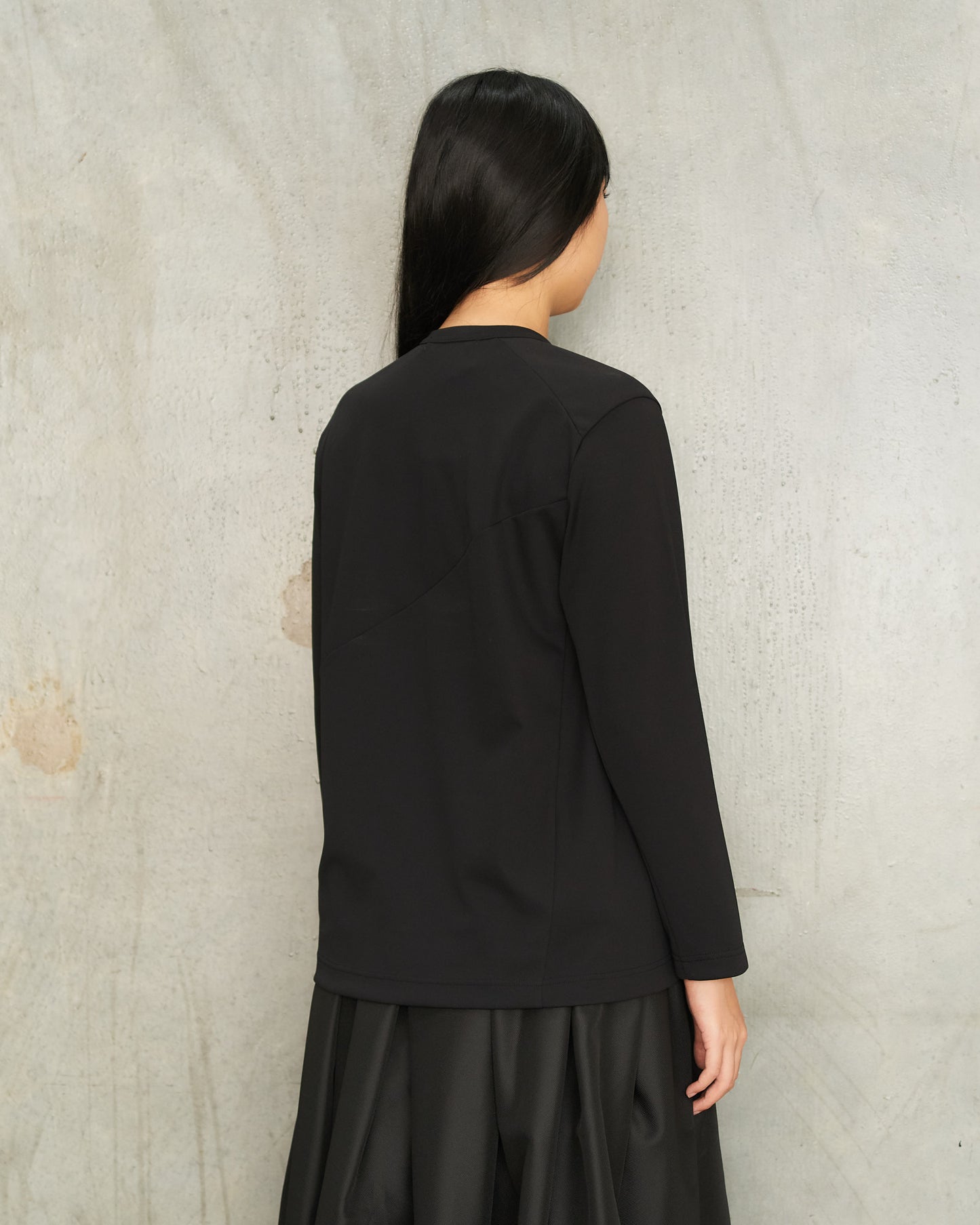 Black Floral Detail Longsleeve T-shirt