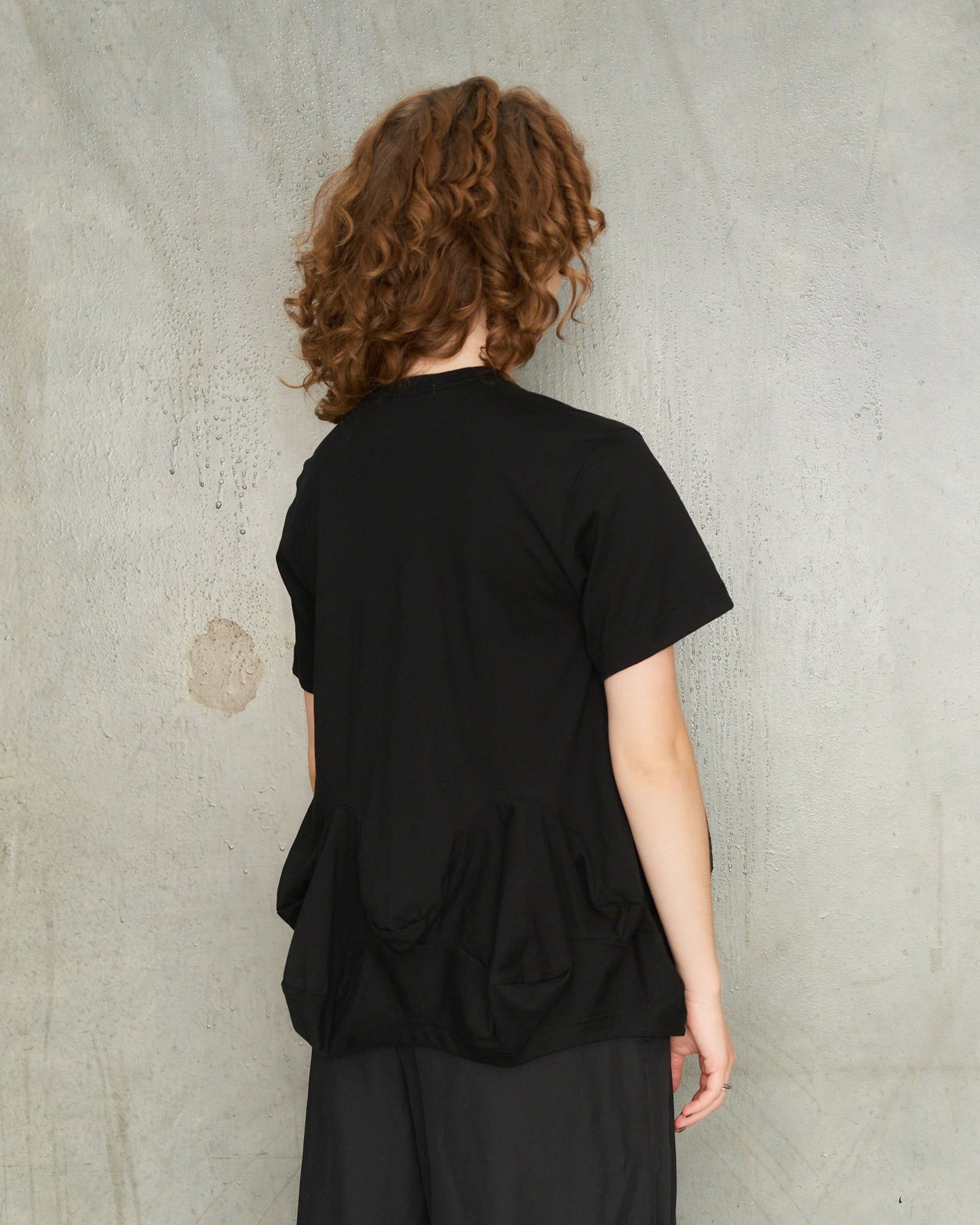 Black Balloon Hem T-Shirt