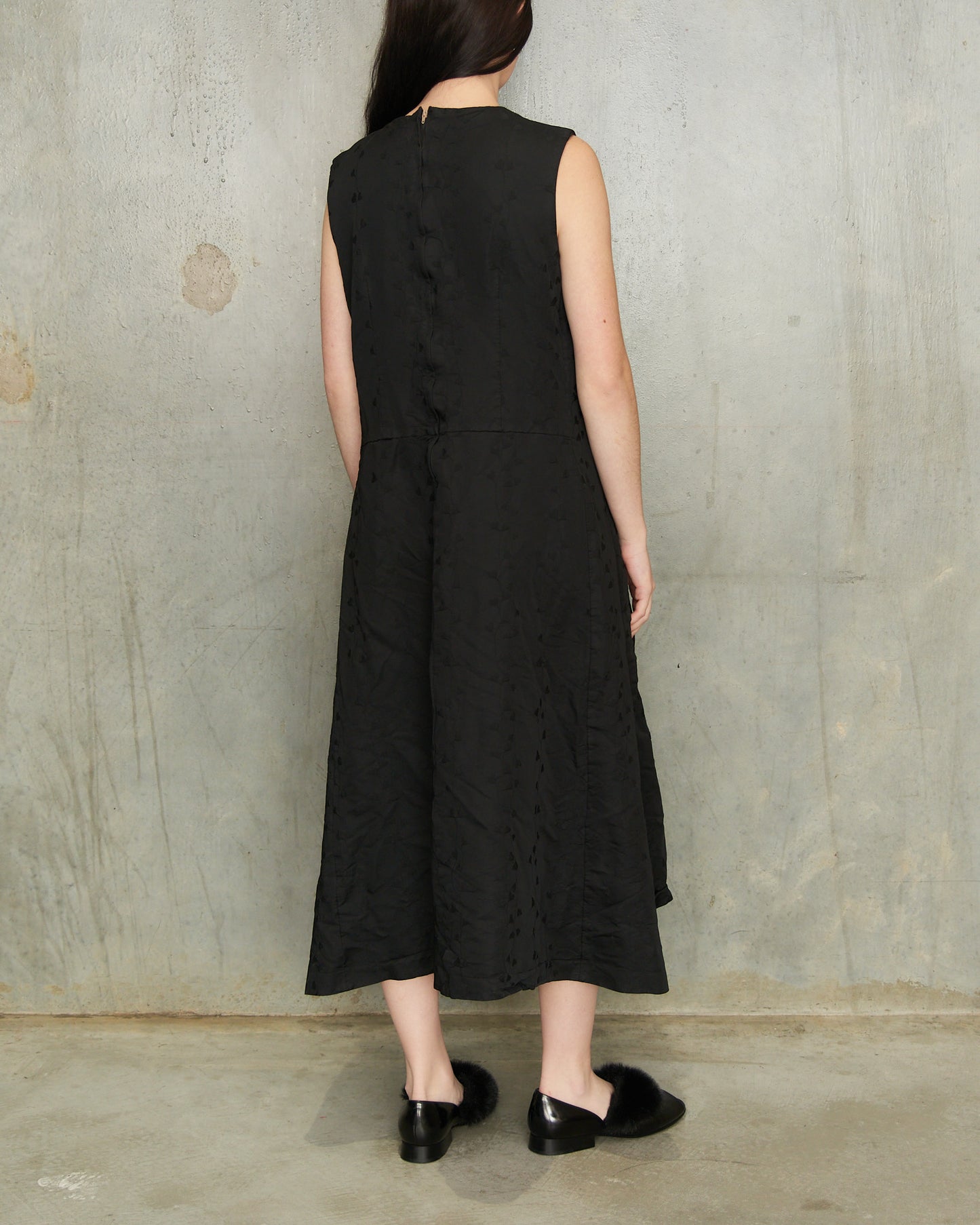 Comme Des Garcons Black Jacquard Dress