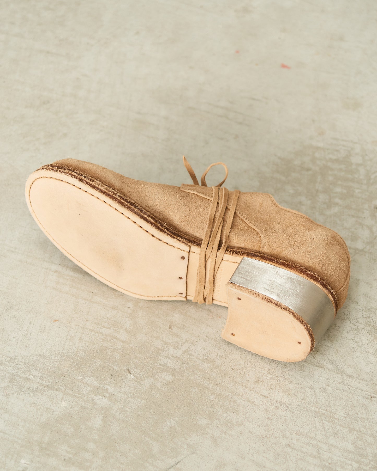 Beige 792ZI Metal Heel Derby