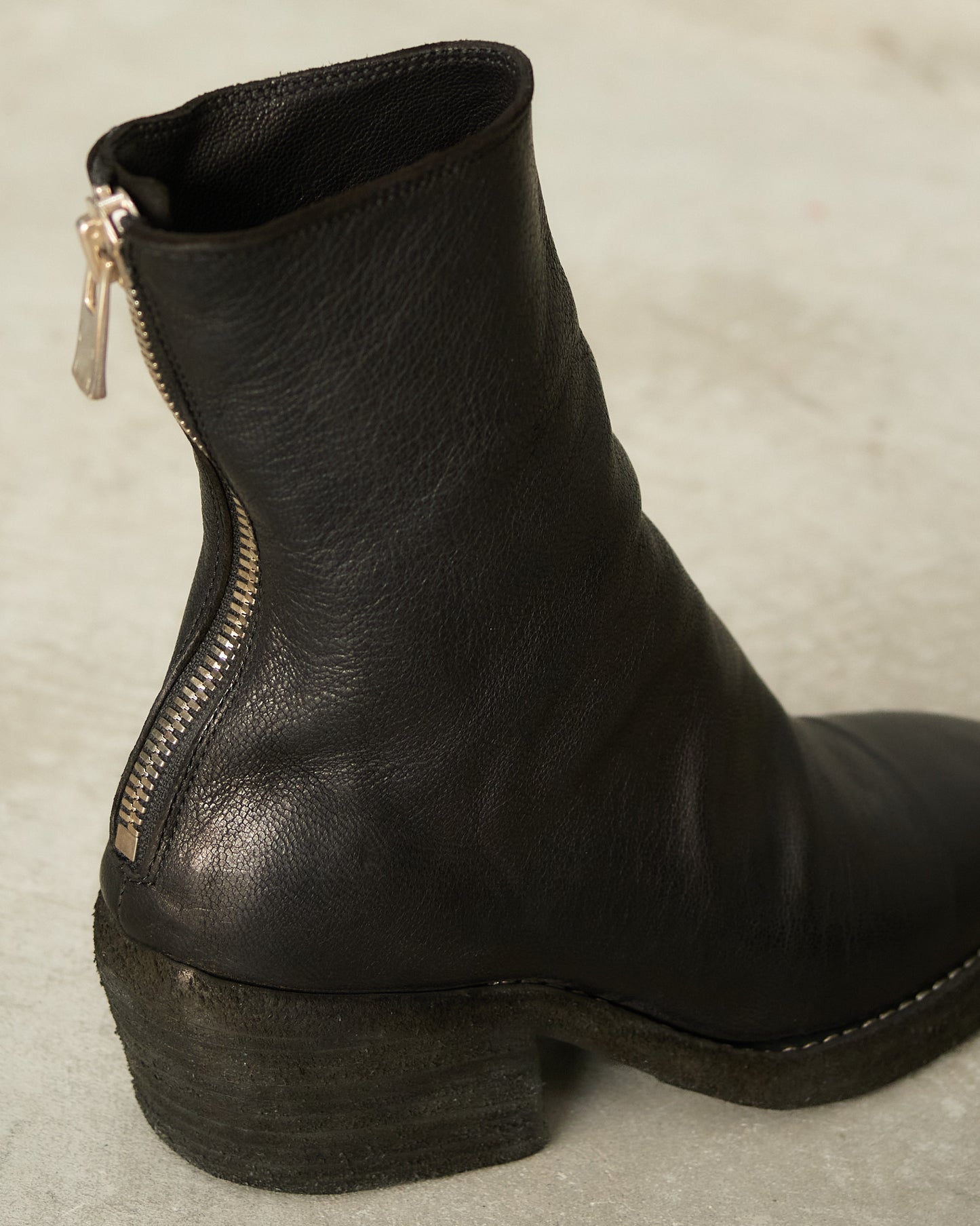 Black VG05 Leather Texan Boots
