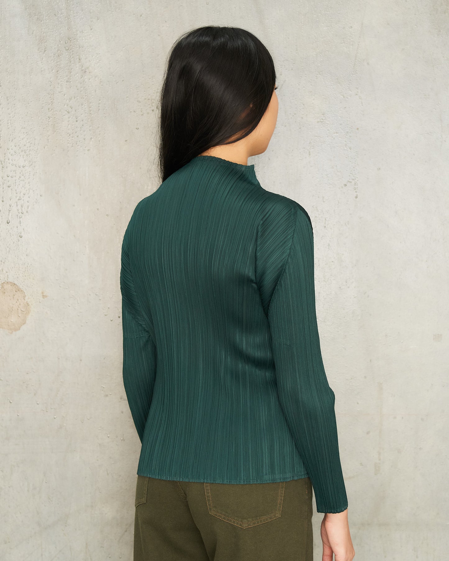Dark Green Long Sleeve Top