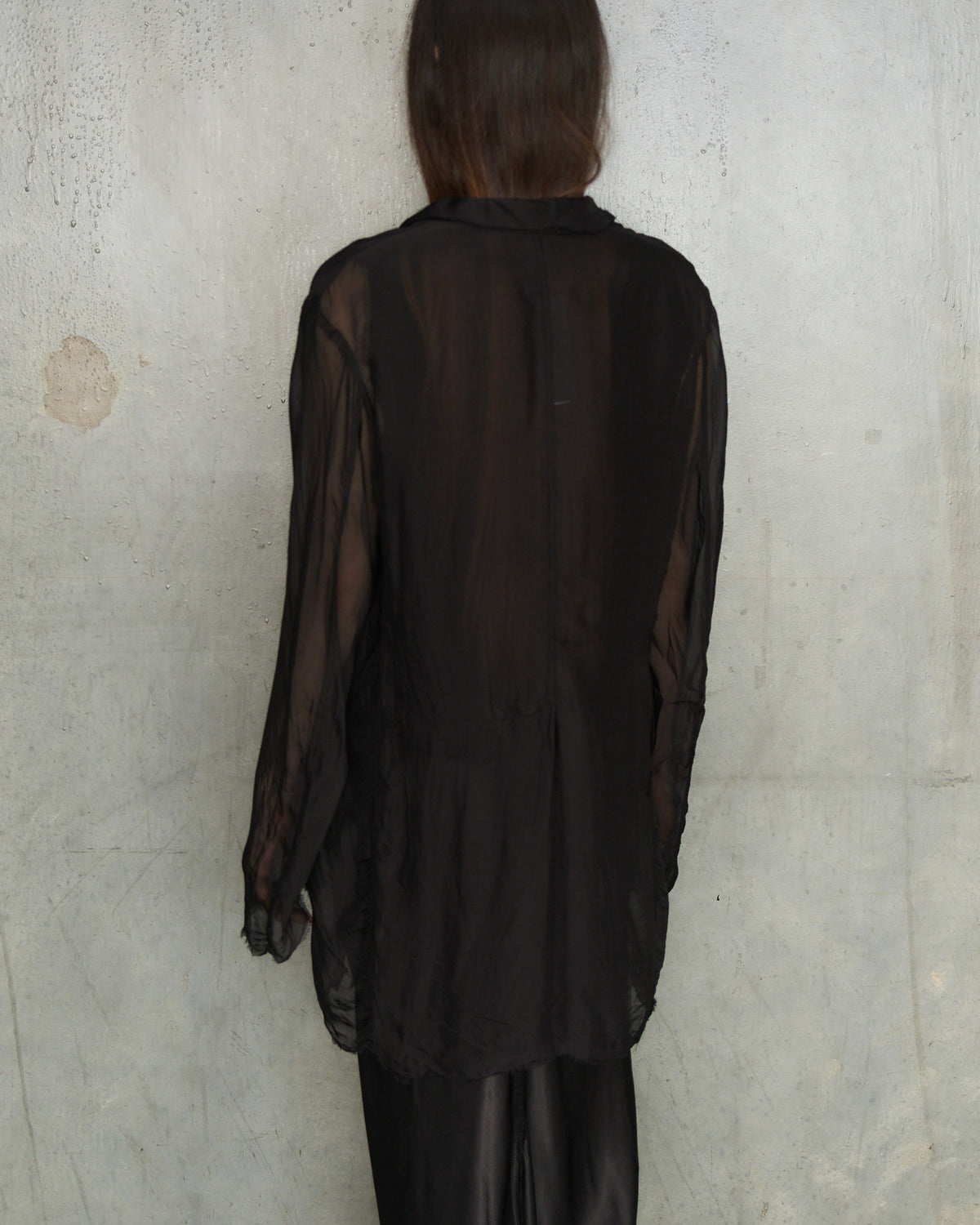 Black Chiffon Park Jacket