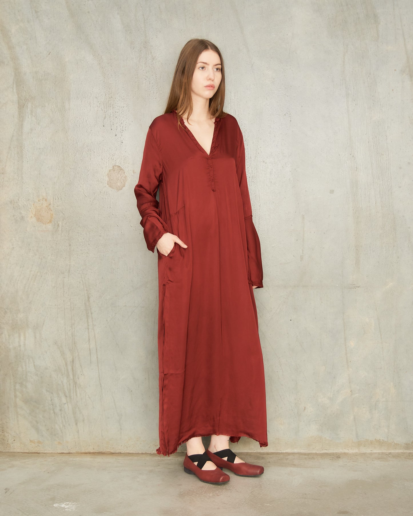Burgundy Shei Dress