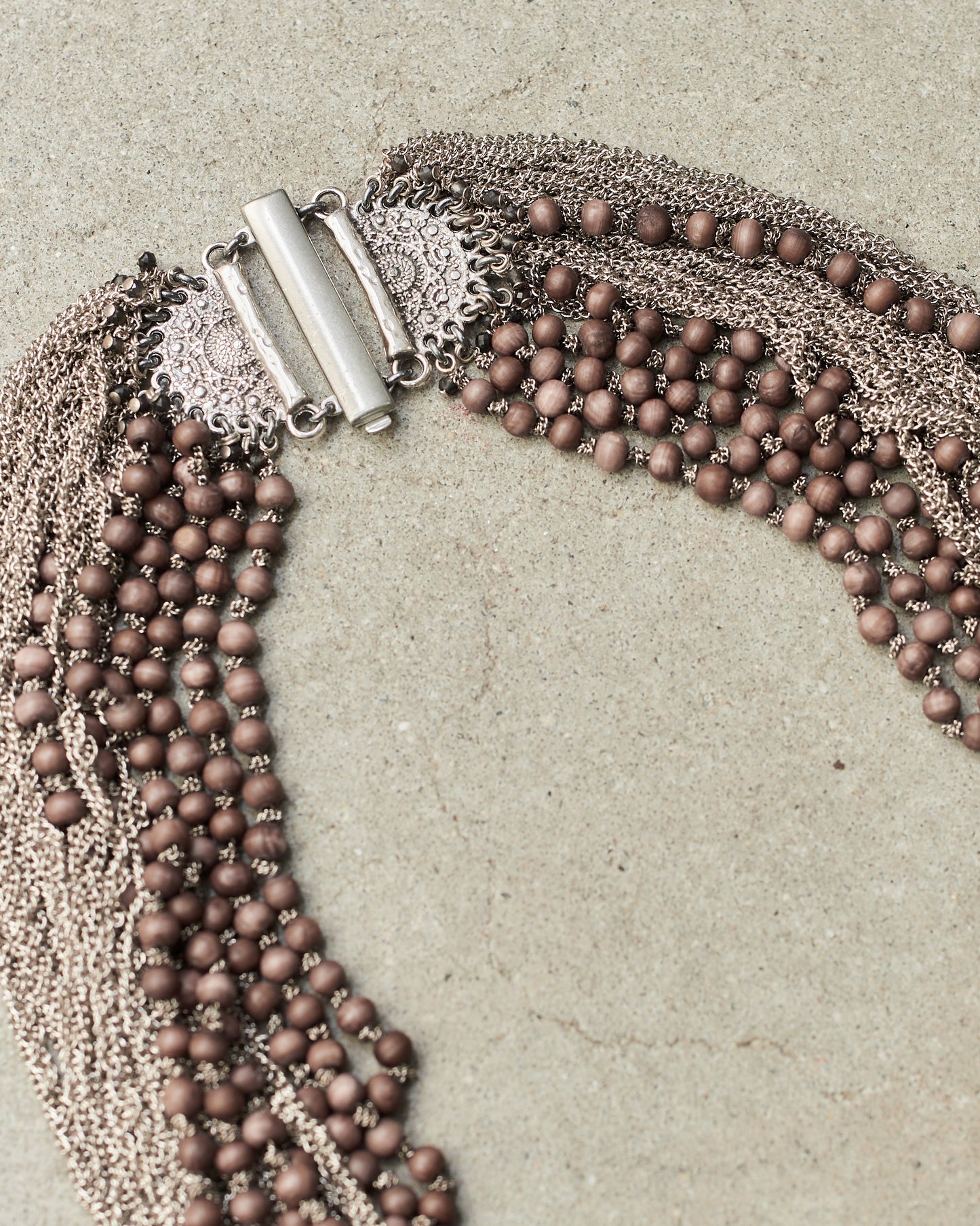 Marron Glace Wood Bead Chain