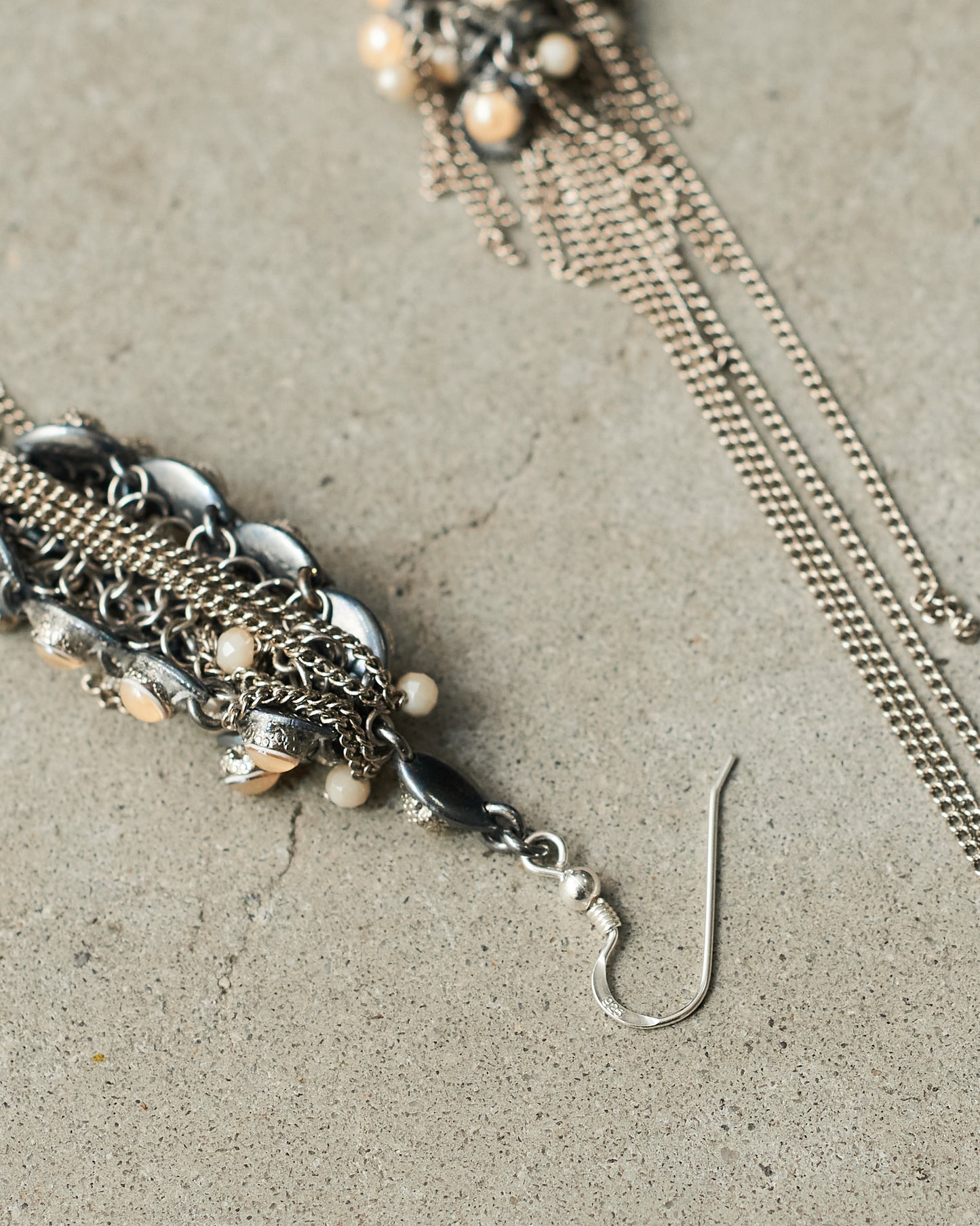 Silver Antique Bead Earrings