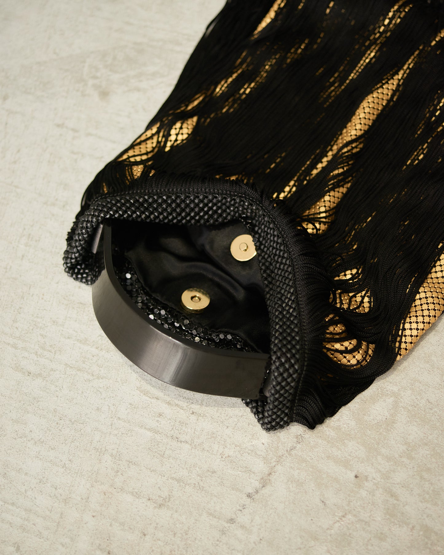 Black Gold Freida Tassel Handbag