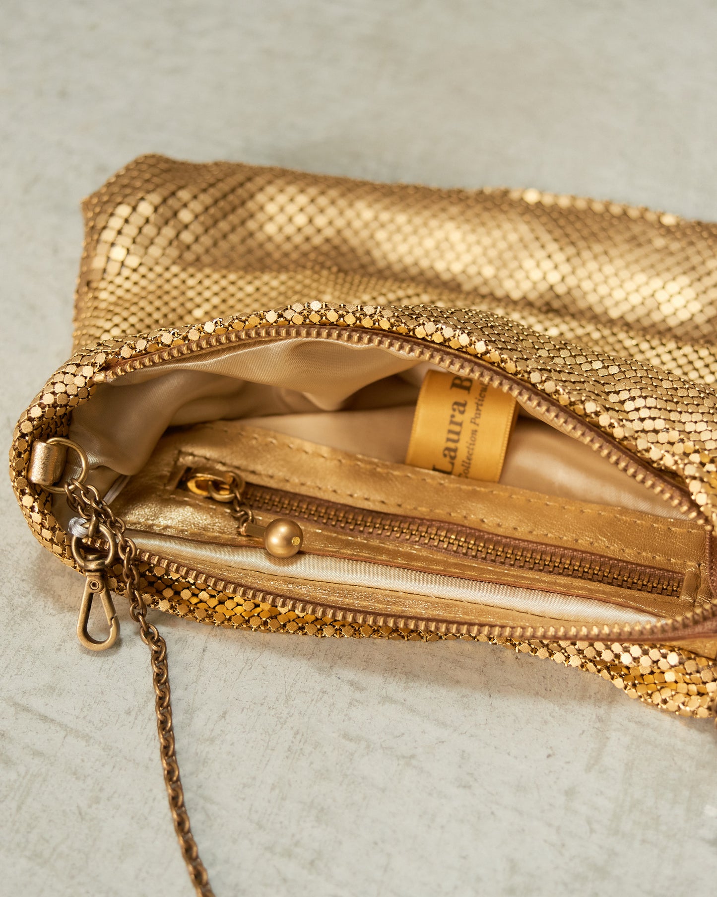 Matte Gold Ana Disco Bag