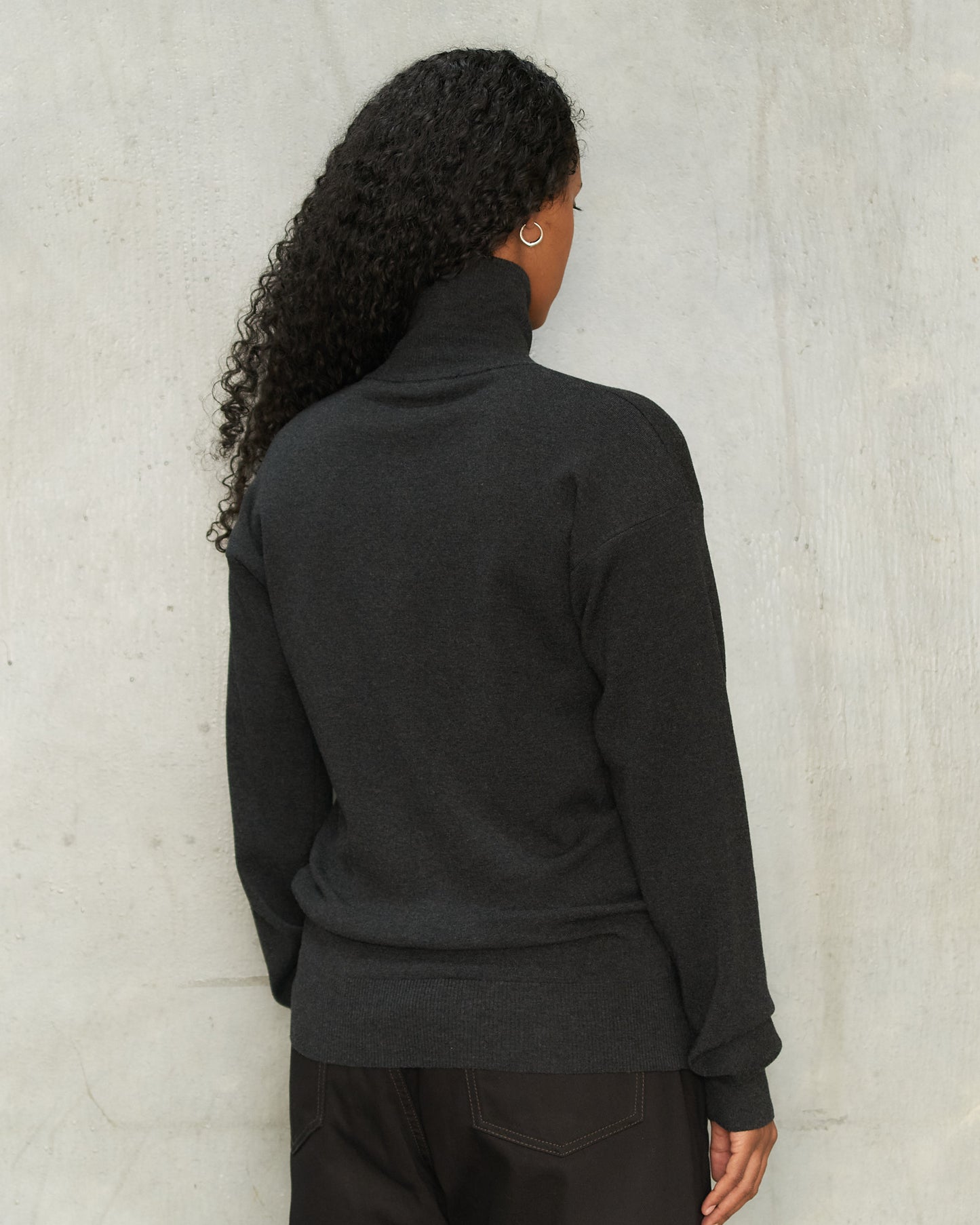 Anthracite Melange Fitted Cardigan