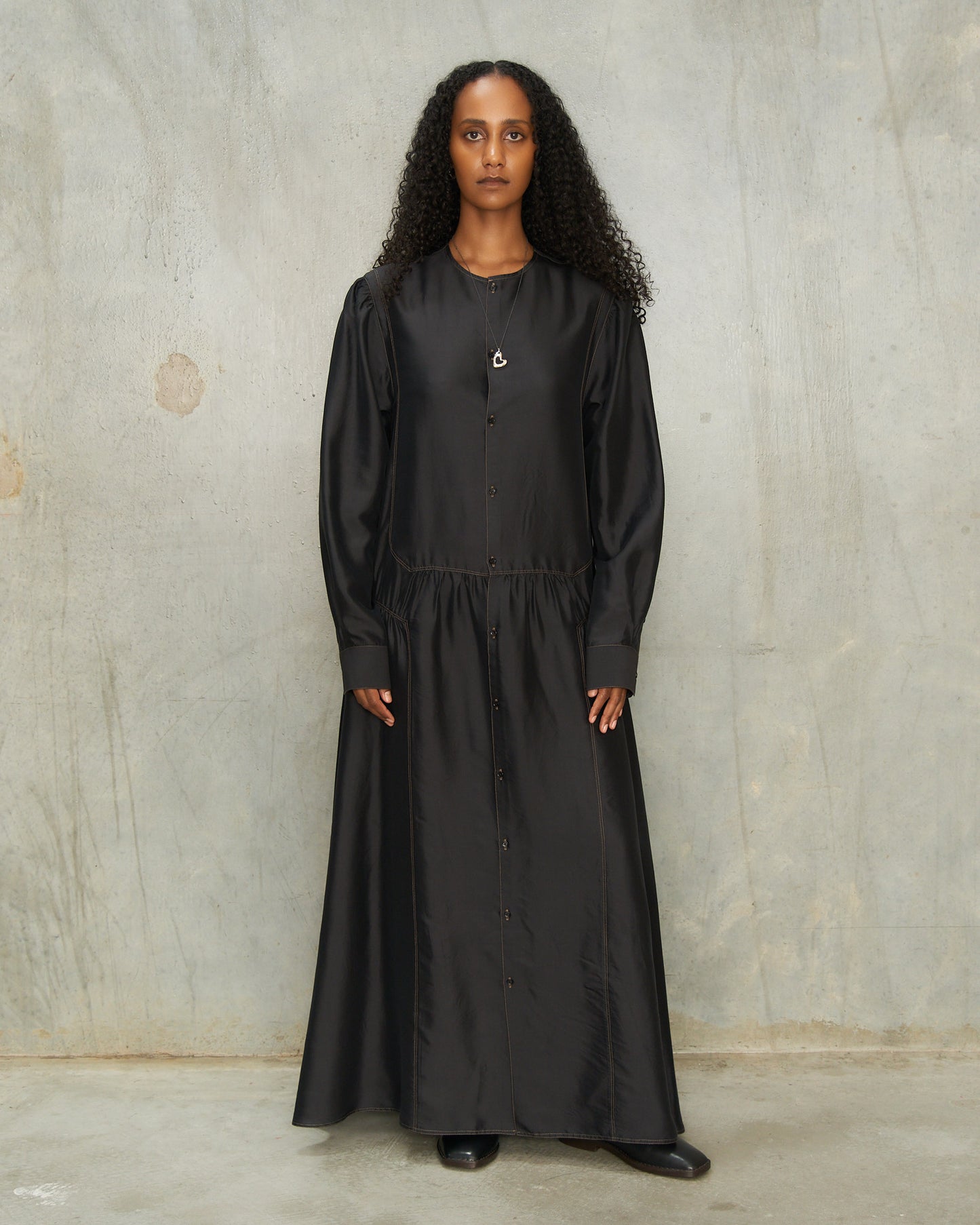 Black Buttoned Dress