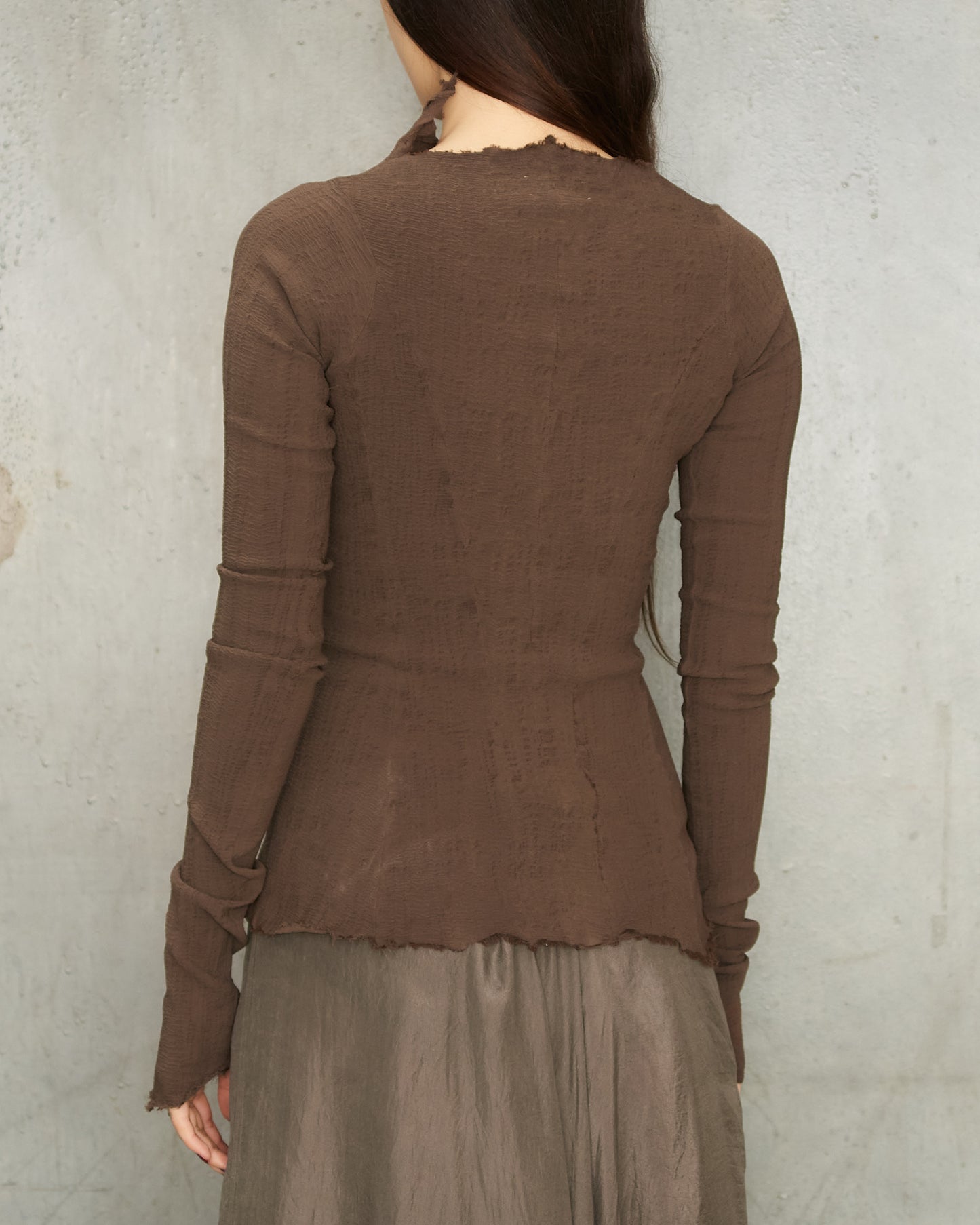 Buffle Stretch Long Sleeve Top