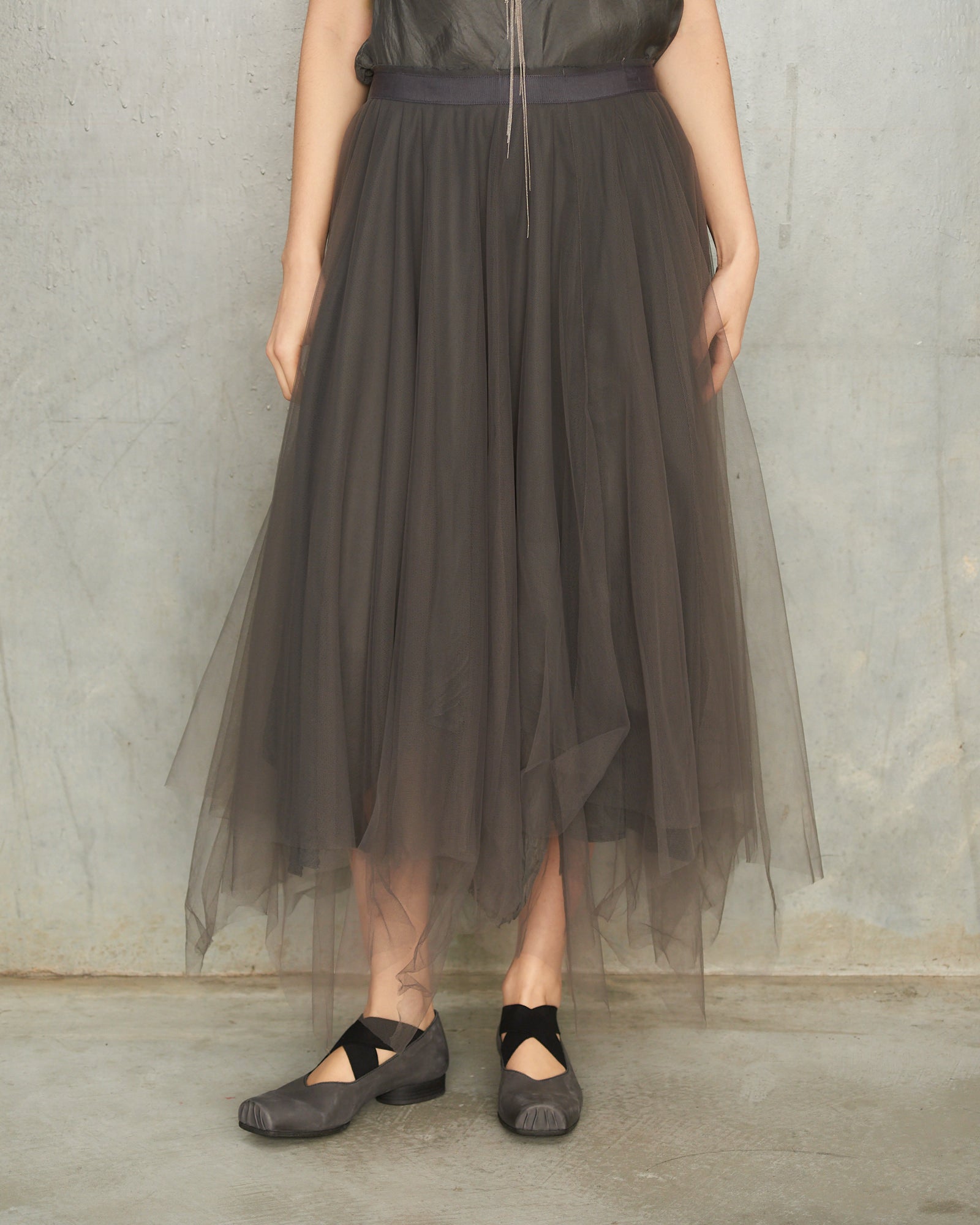 Marc Le Bihan Dusty Grey Tulle Skirt Grey 2587DG - DILETTANTE