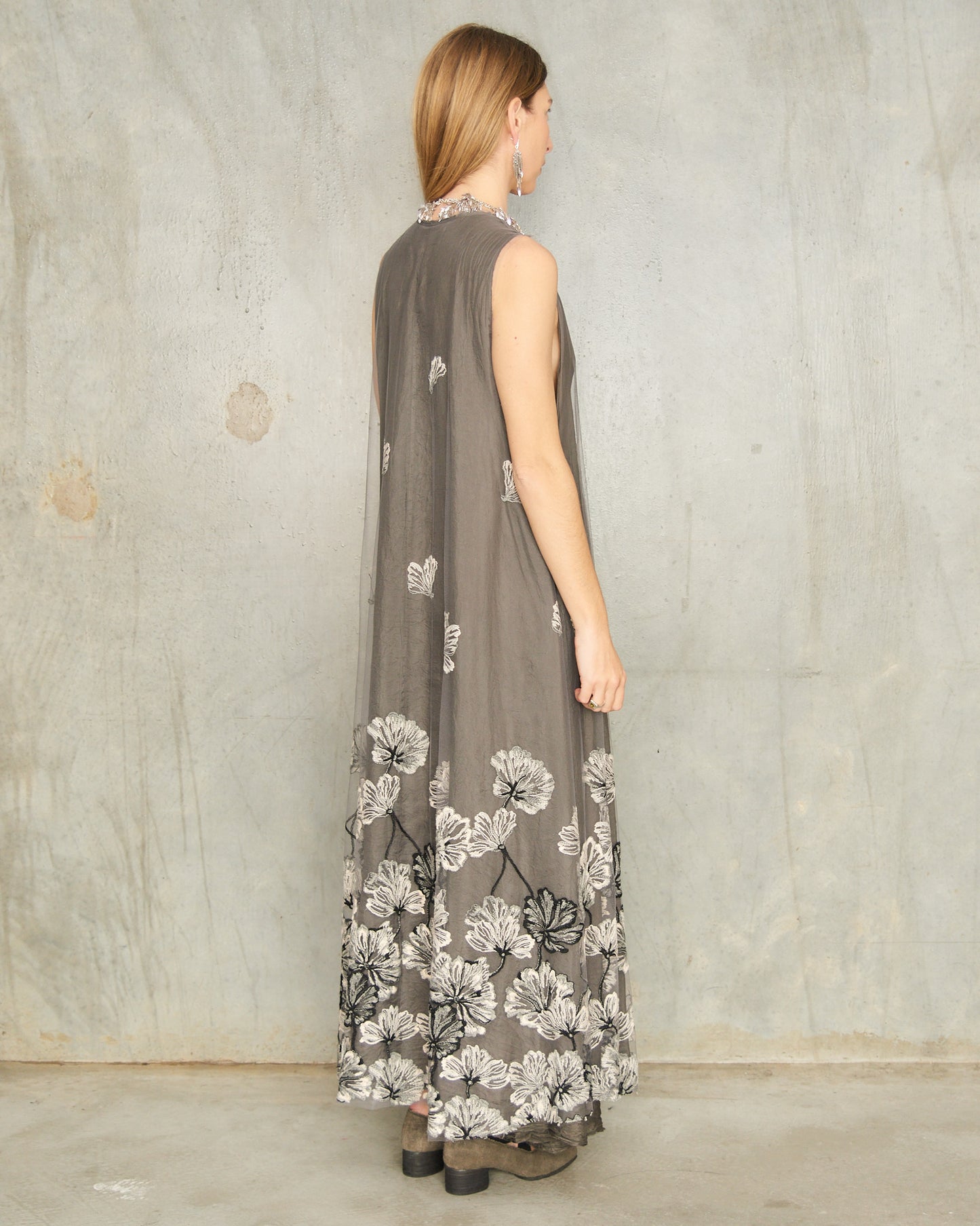 Gris Acier Lace Dress