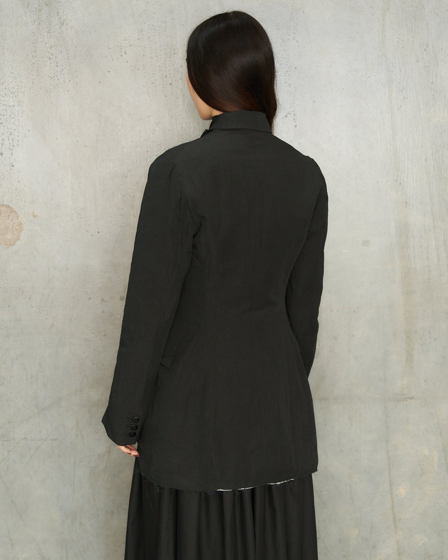 Noir Linen Tailored Blazer
