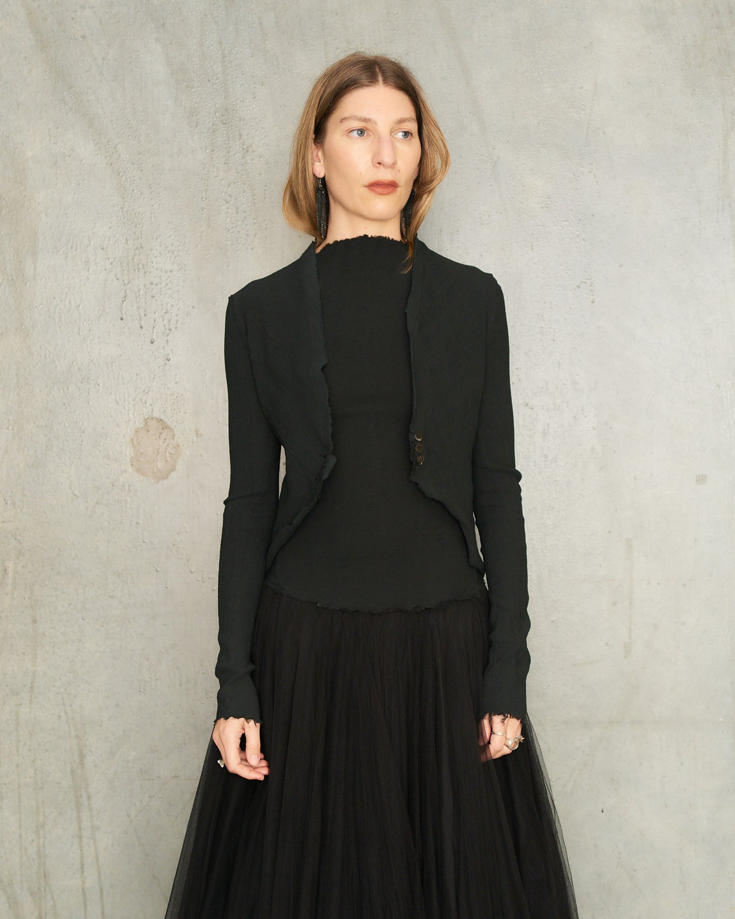 Noir Stretch Cardigan