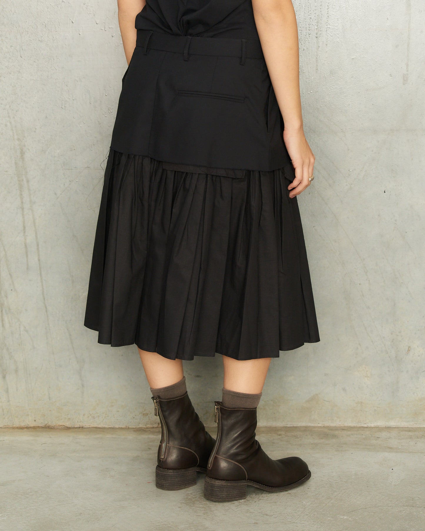 Black Twinning Layered Skirt