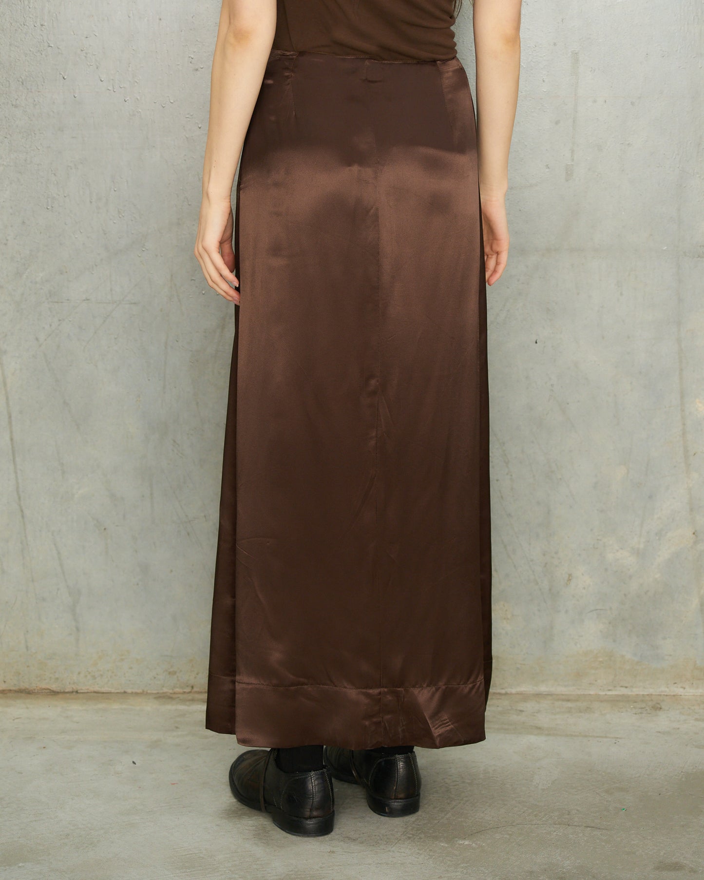 Martin Margiela Brown Satin Skirt