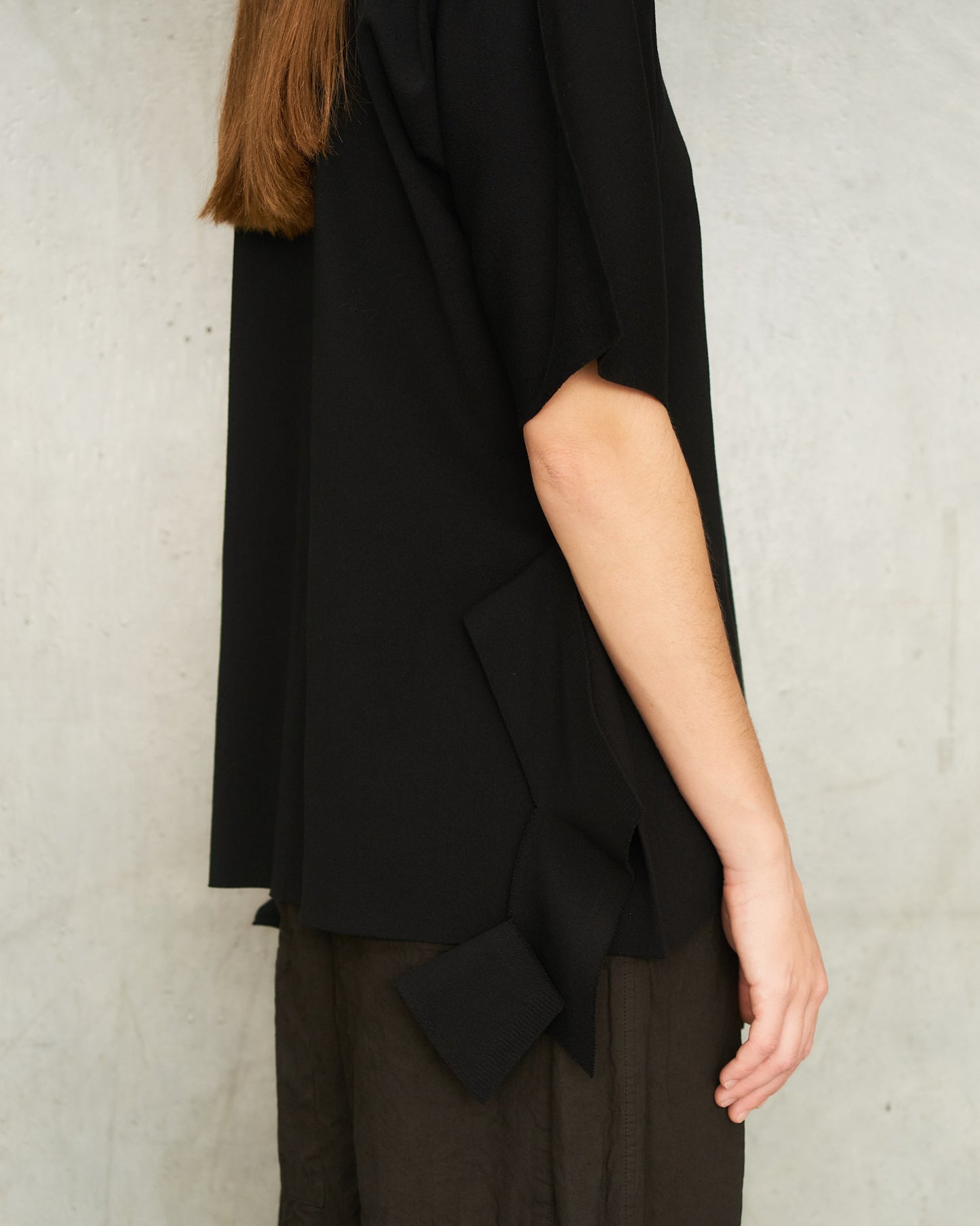 Black Flat Jersey T-Shirt